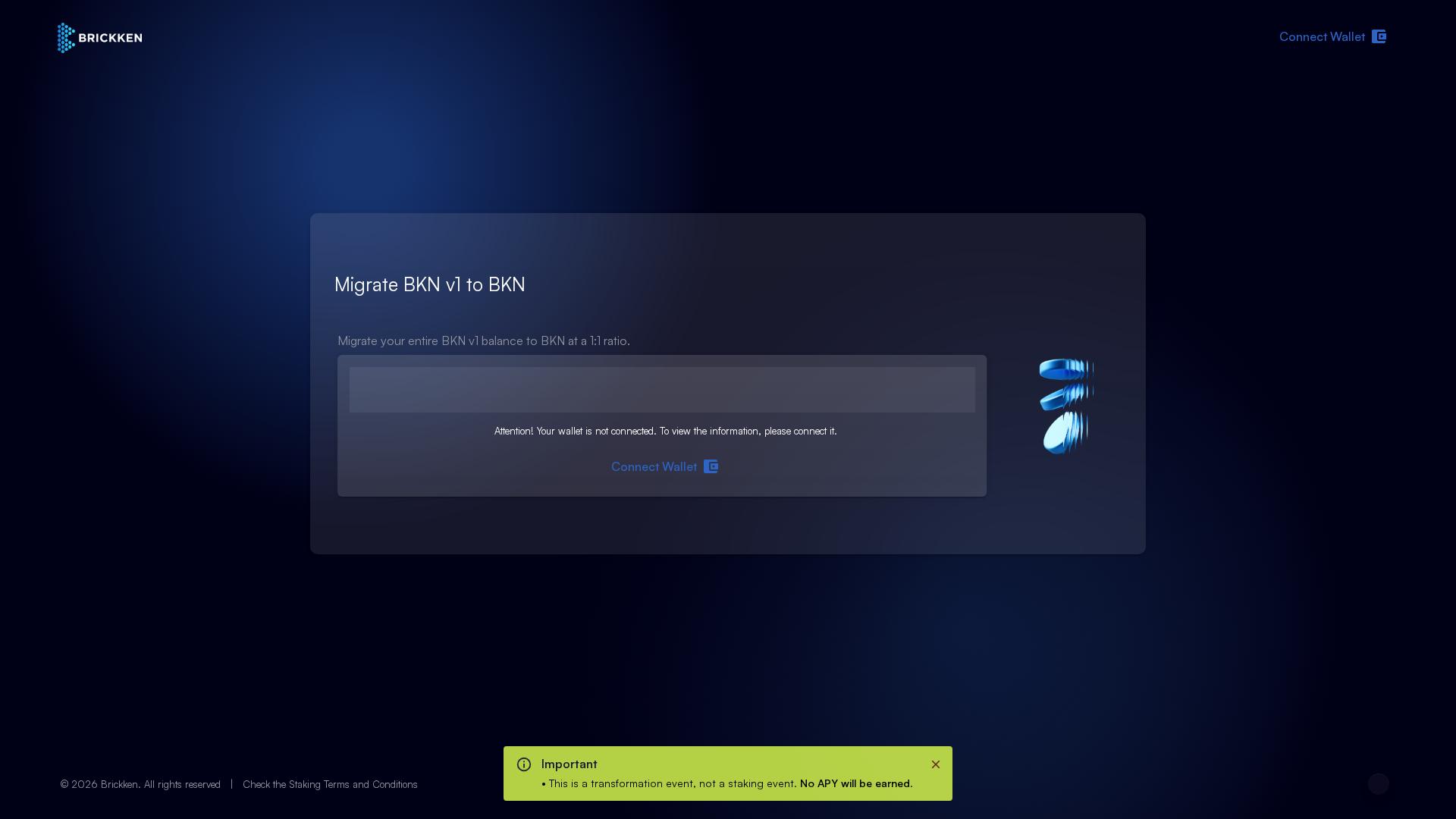 Screenshot of migrate-brickken.xyz
