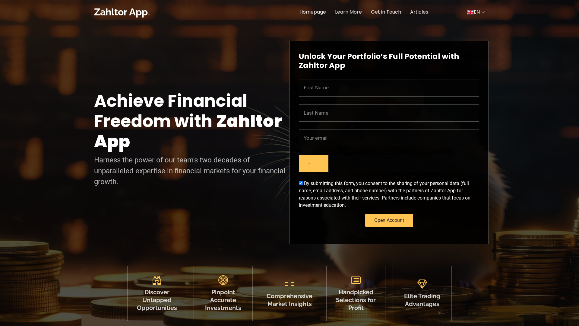 Screenshot of thezahltorapp.org