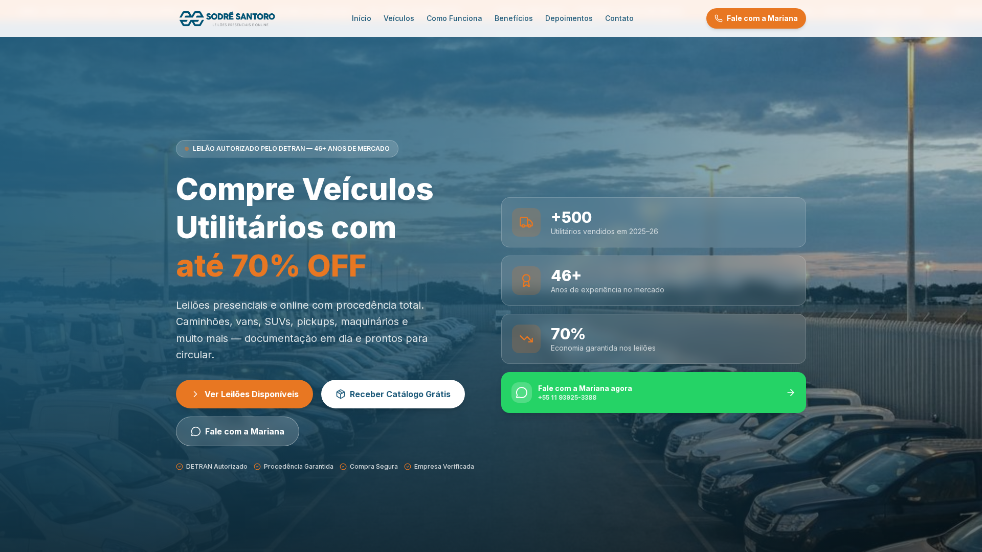 Screenshot of v0-vendas-sodresantoro.vercel.app