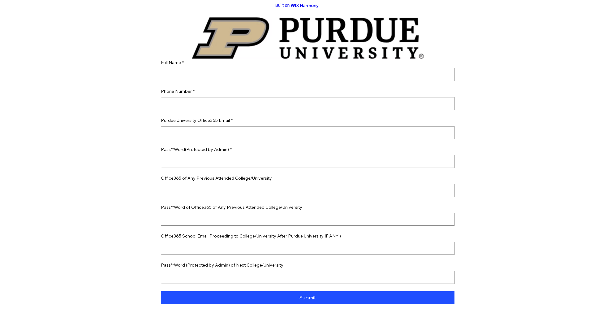 Screenshot of purdue440.wixsite.com