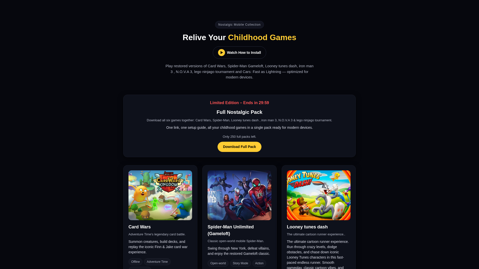 Screenshot of www.chilhoodgames.com
