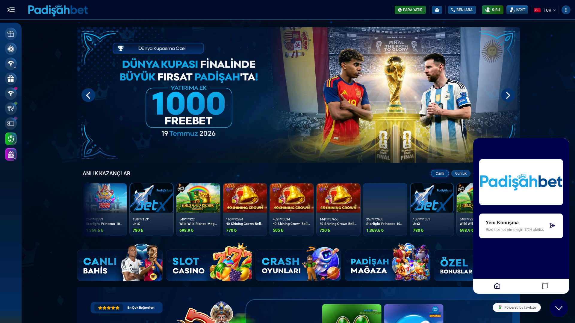 Screenshot of padisahbet1218.com