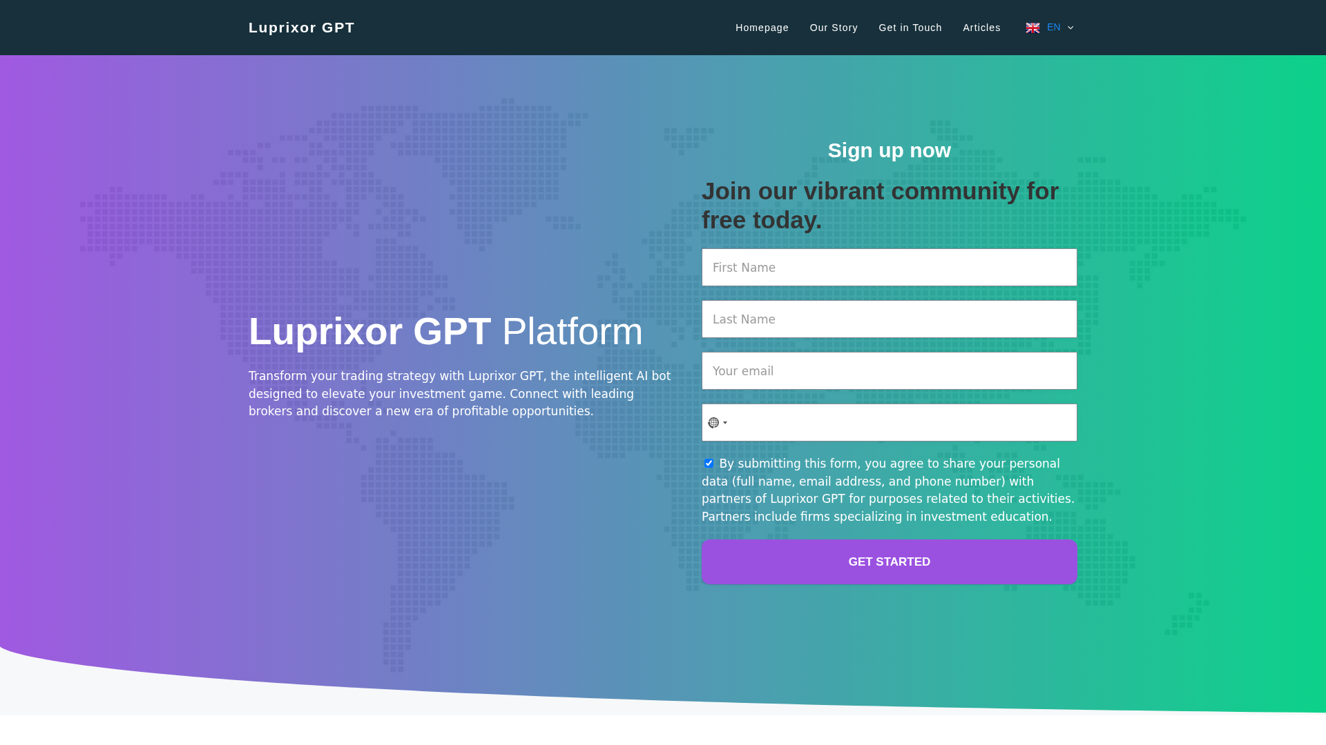 Screenshot of luprixor-gpt.org
