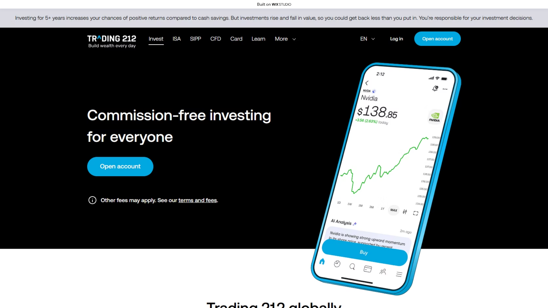 Screenshot of apps-212tradiing.wixstudio.com
