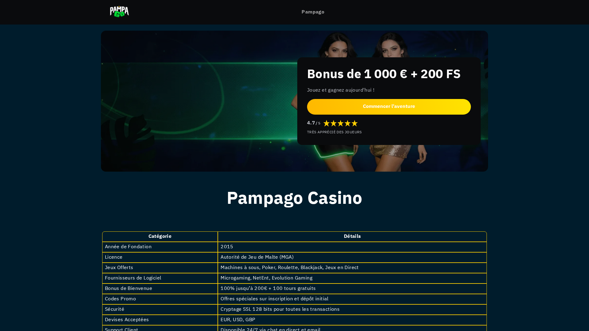 Screenshot of pampago-casino1.com