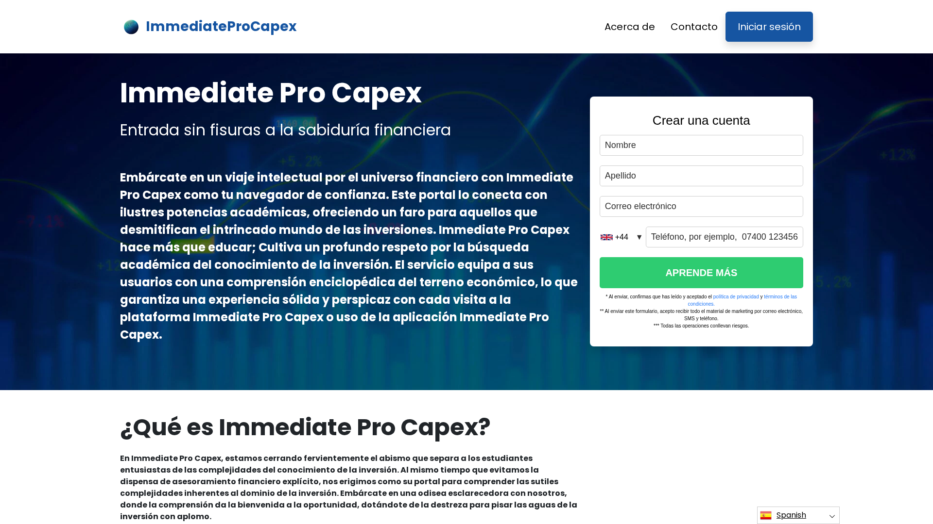 Screenshot of pro-trade-capex.com