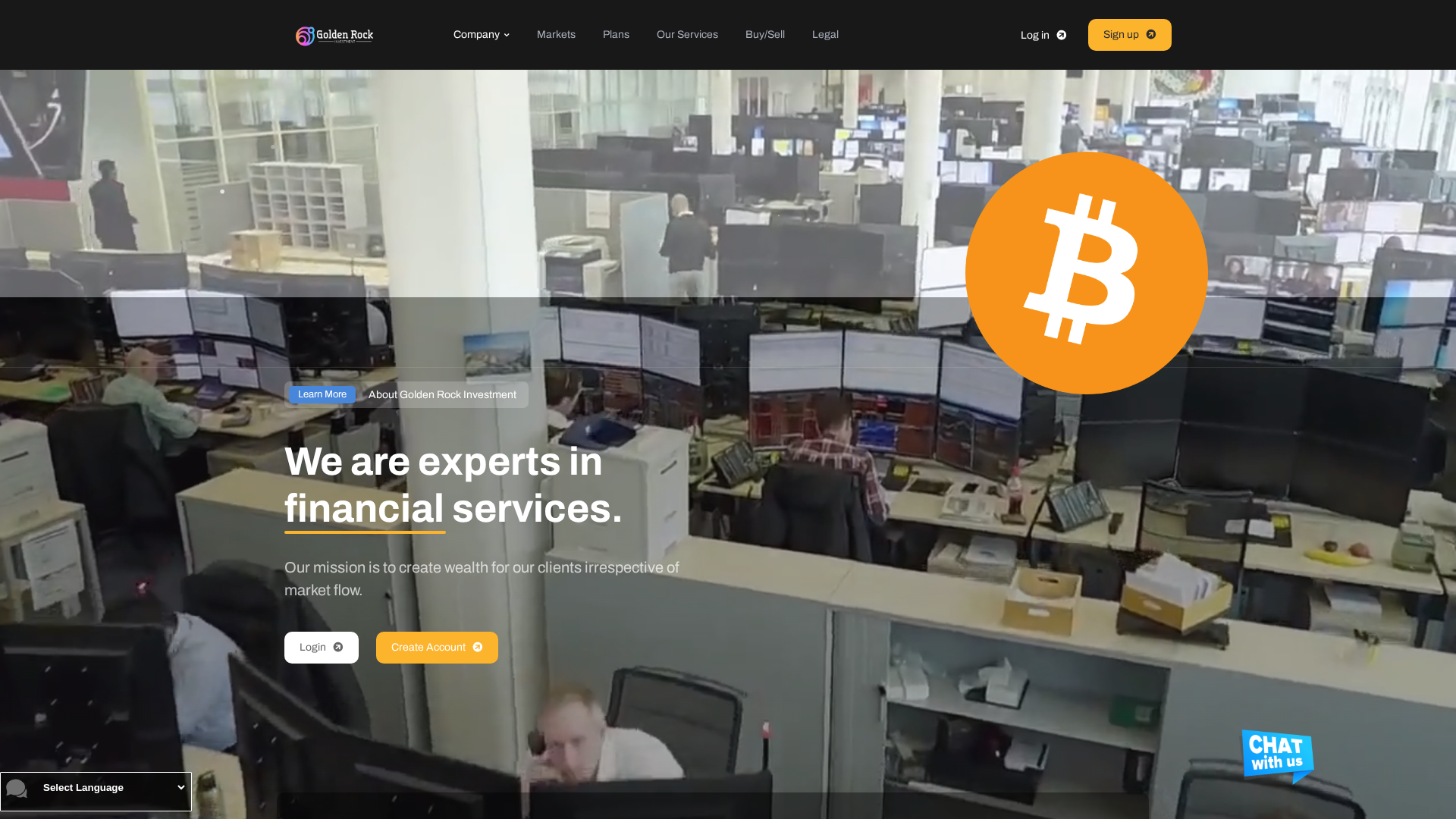 Screenshot of goldenrockinvestment.net