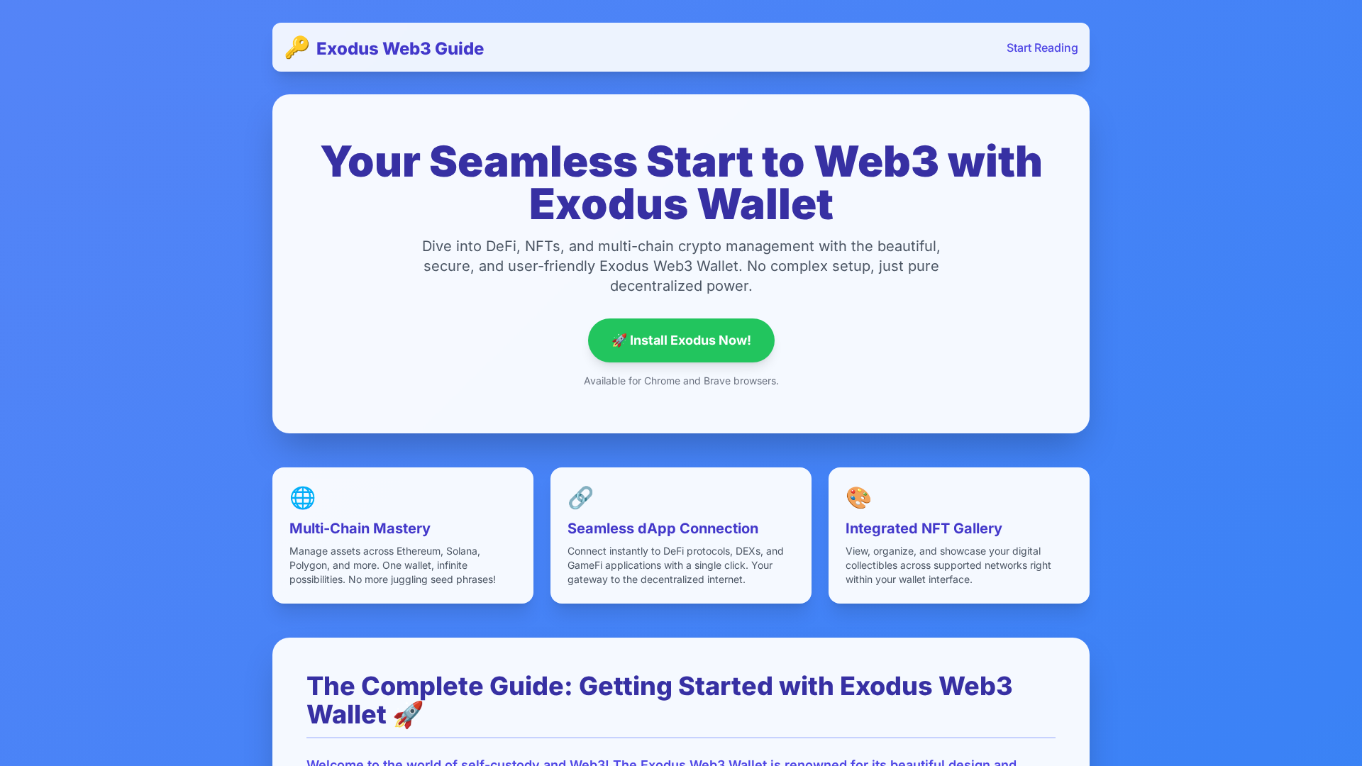 Screenshot of home-web3-exodus.pages.dev