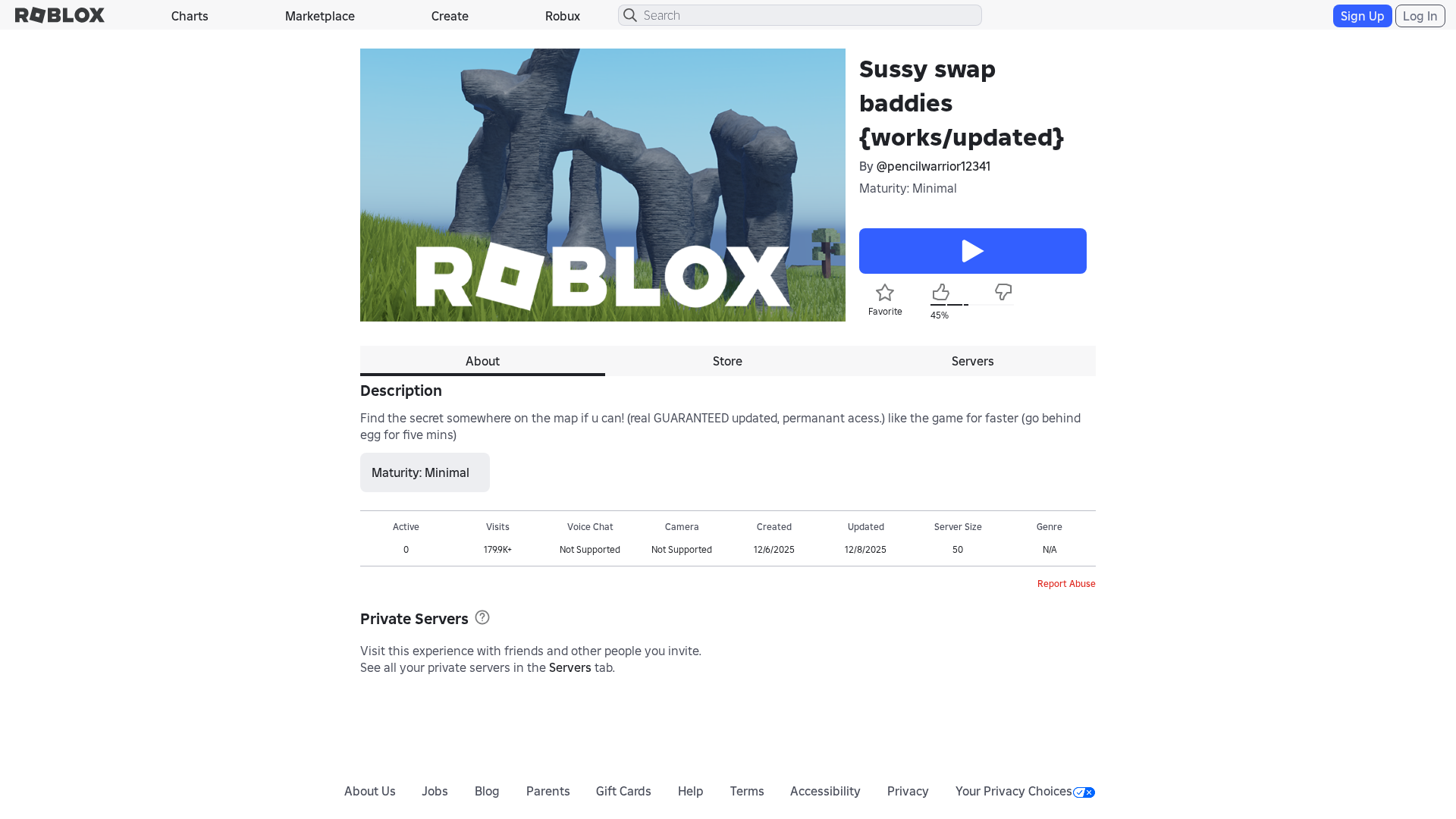Screenshot of www.roblox.et