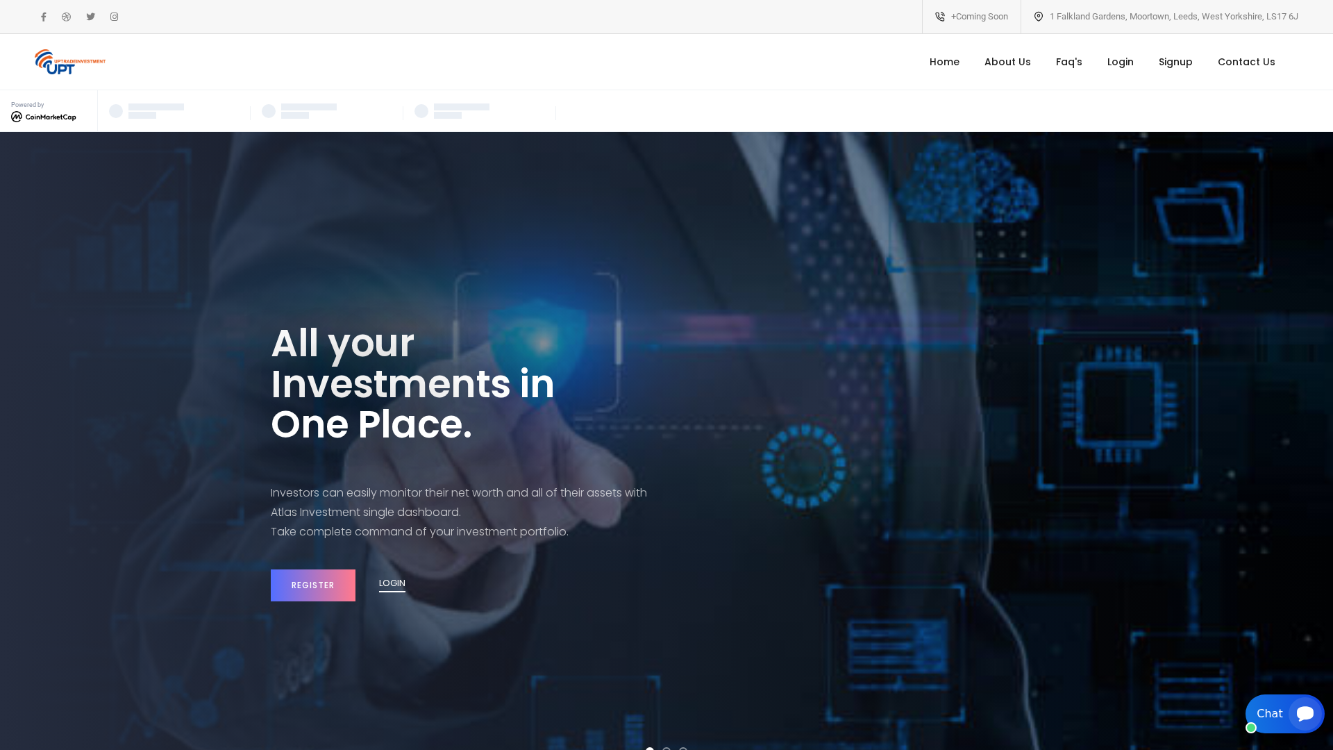 Screenshot of uptradeinvestment.com