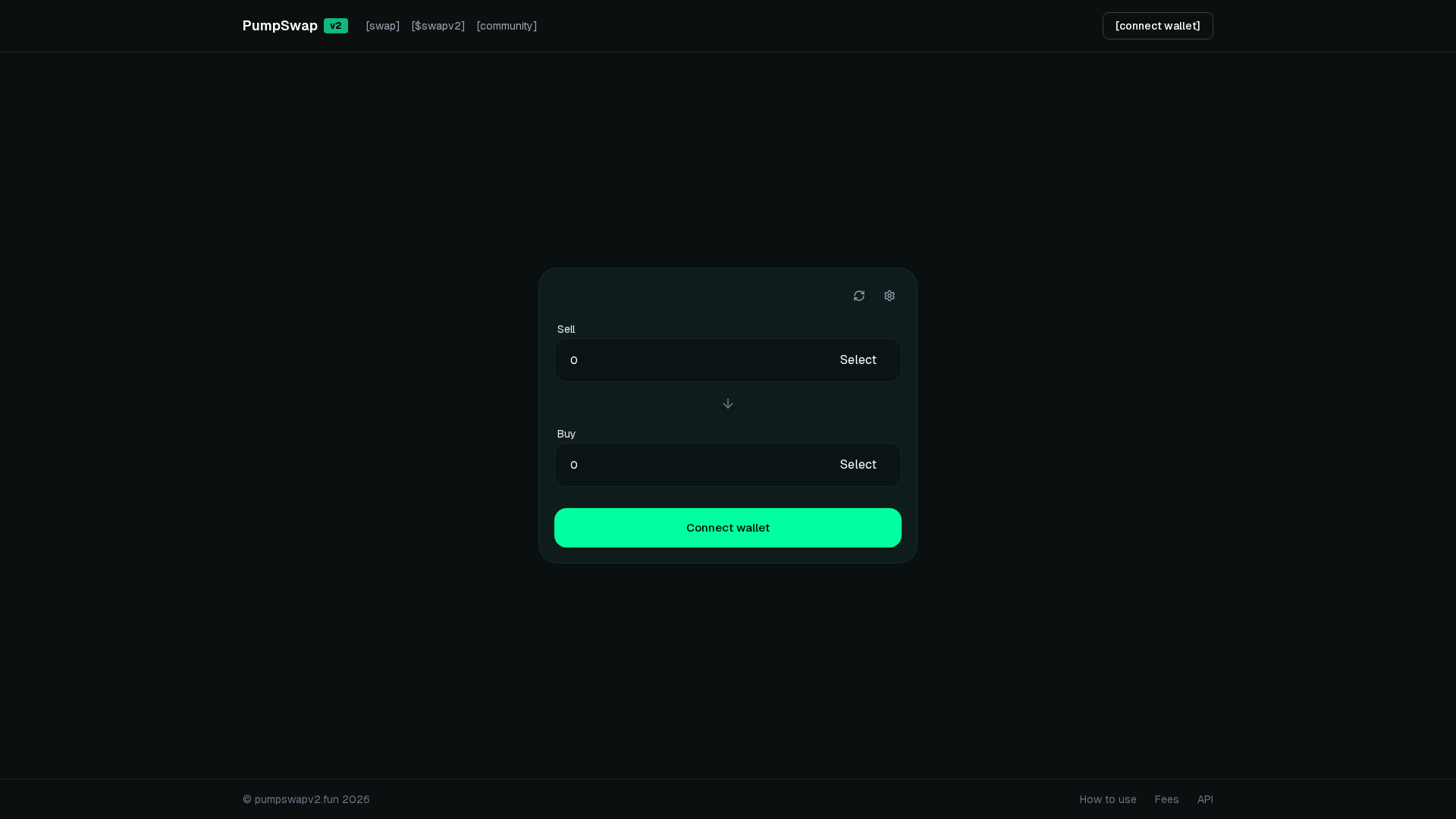 Screenshot of pumpswapv2.fun