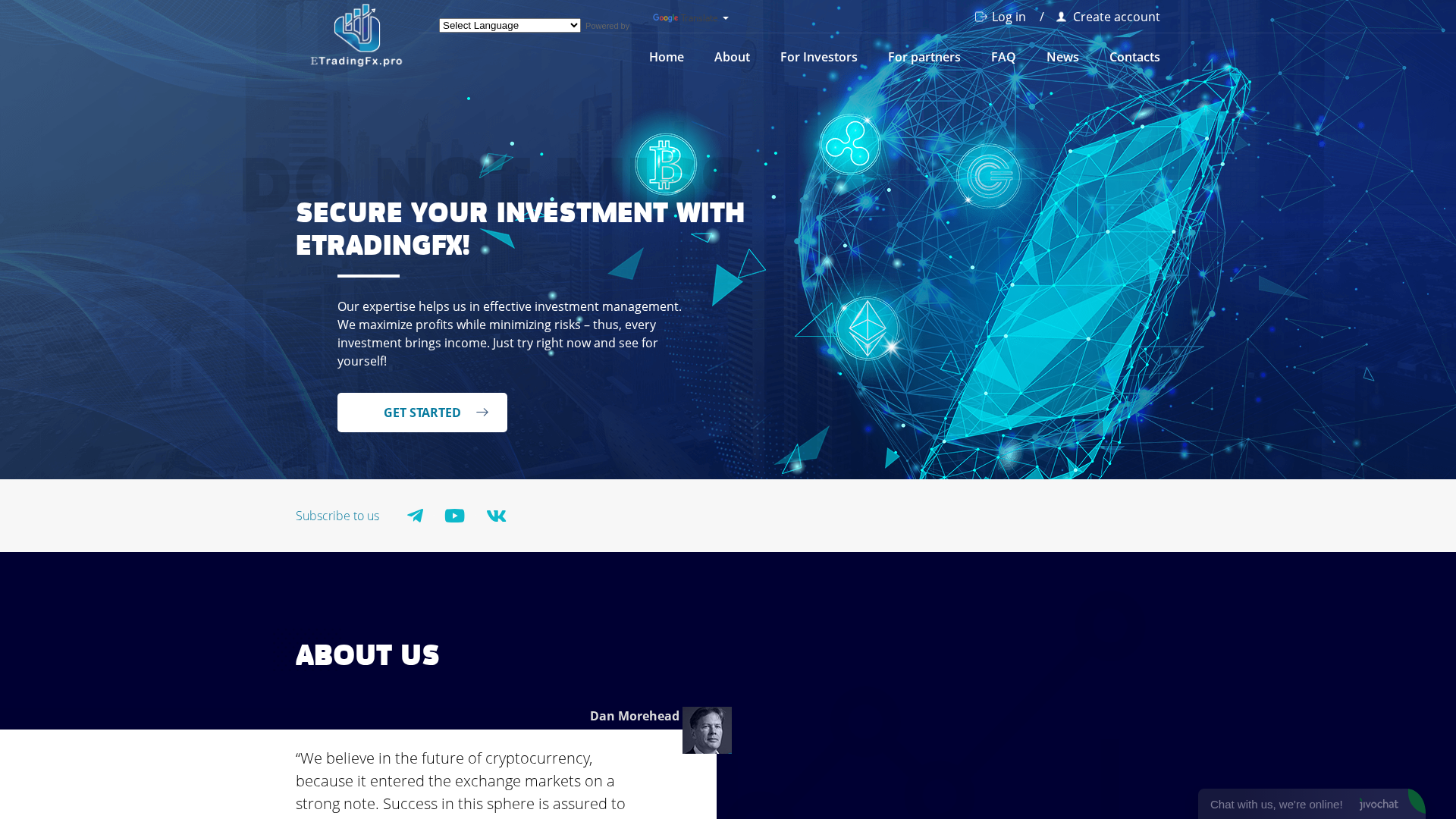 Screenshot of etradingfx.pro