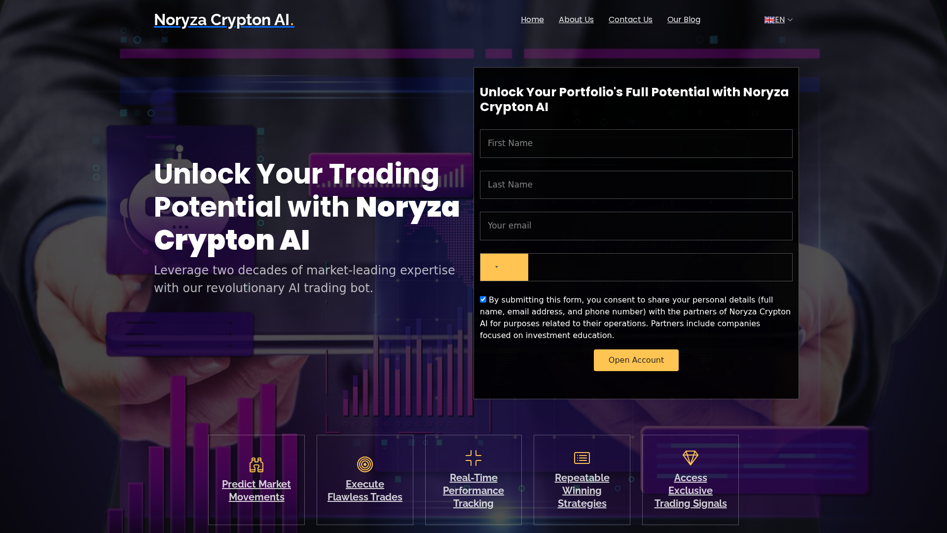 Screenshot of noryzacrypton-ai.net