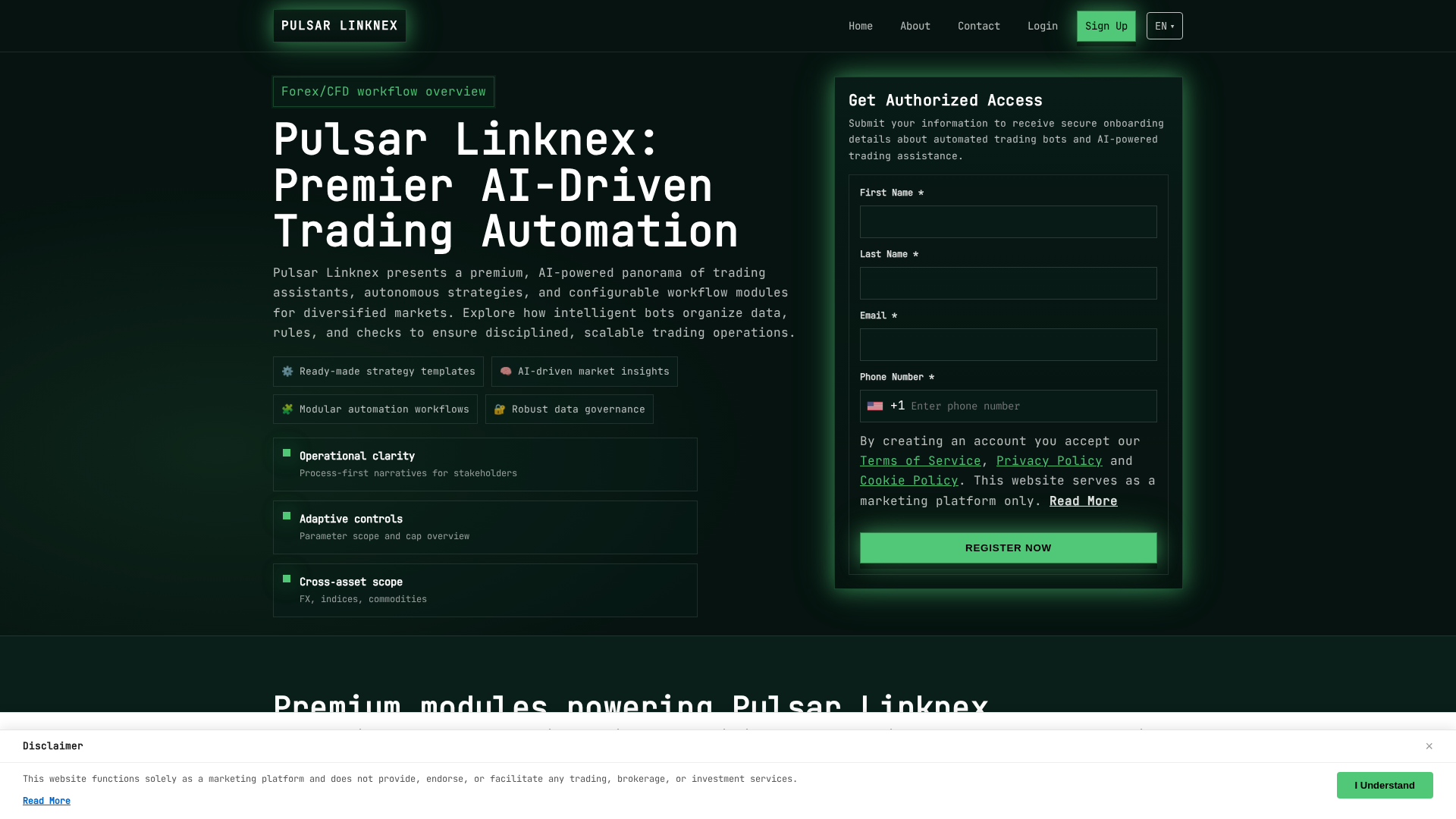 Screenshot of pulsarlinknex-app.com