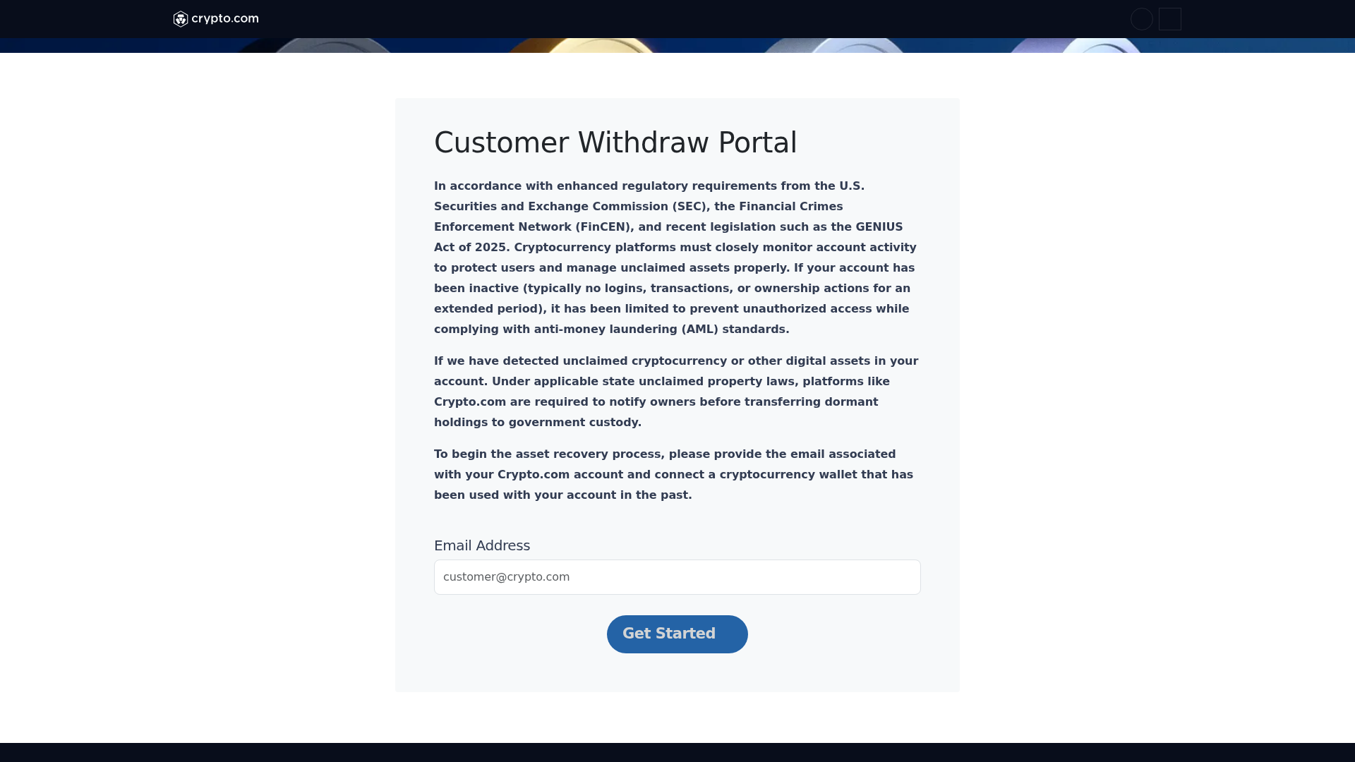 Screenshot of client.781315-crypto.com