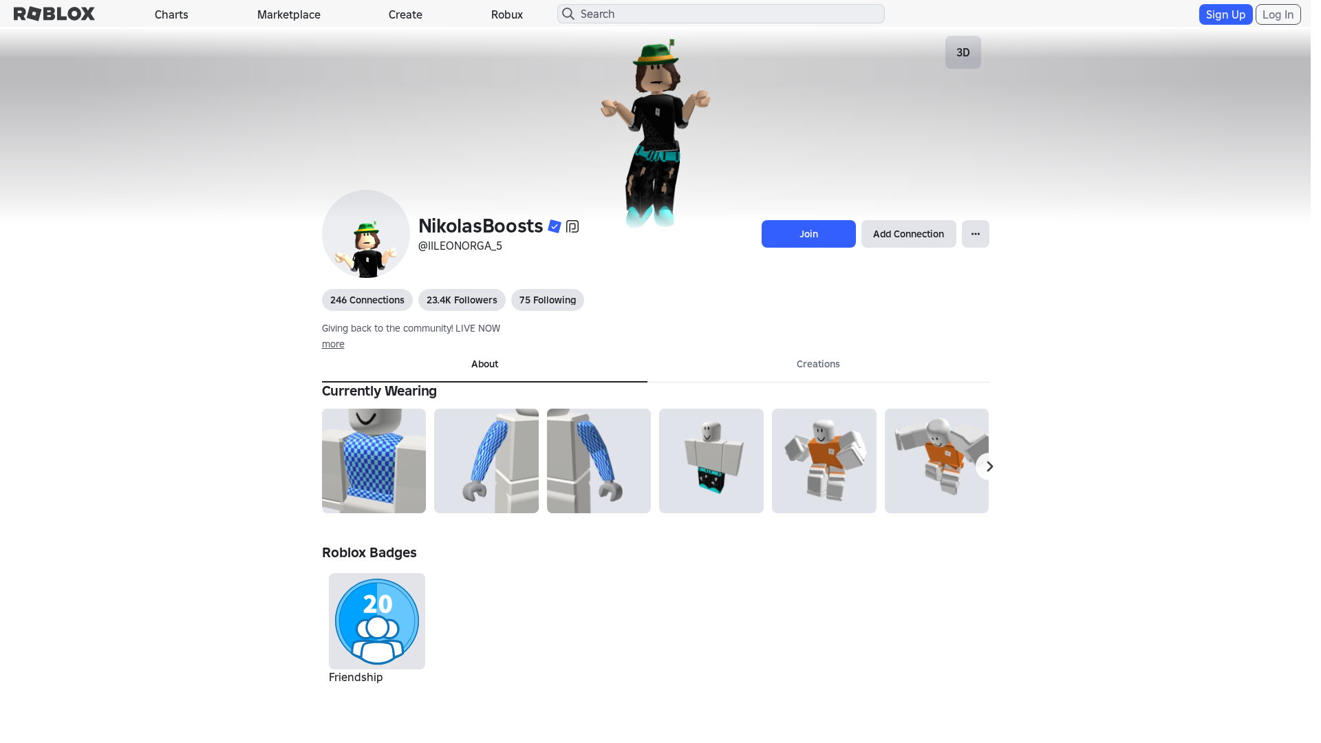 Screenshot of www.roblox.re