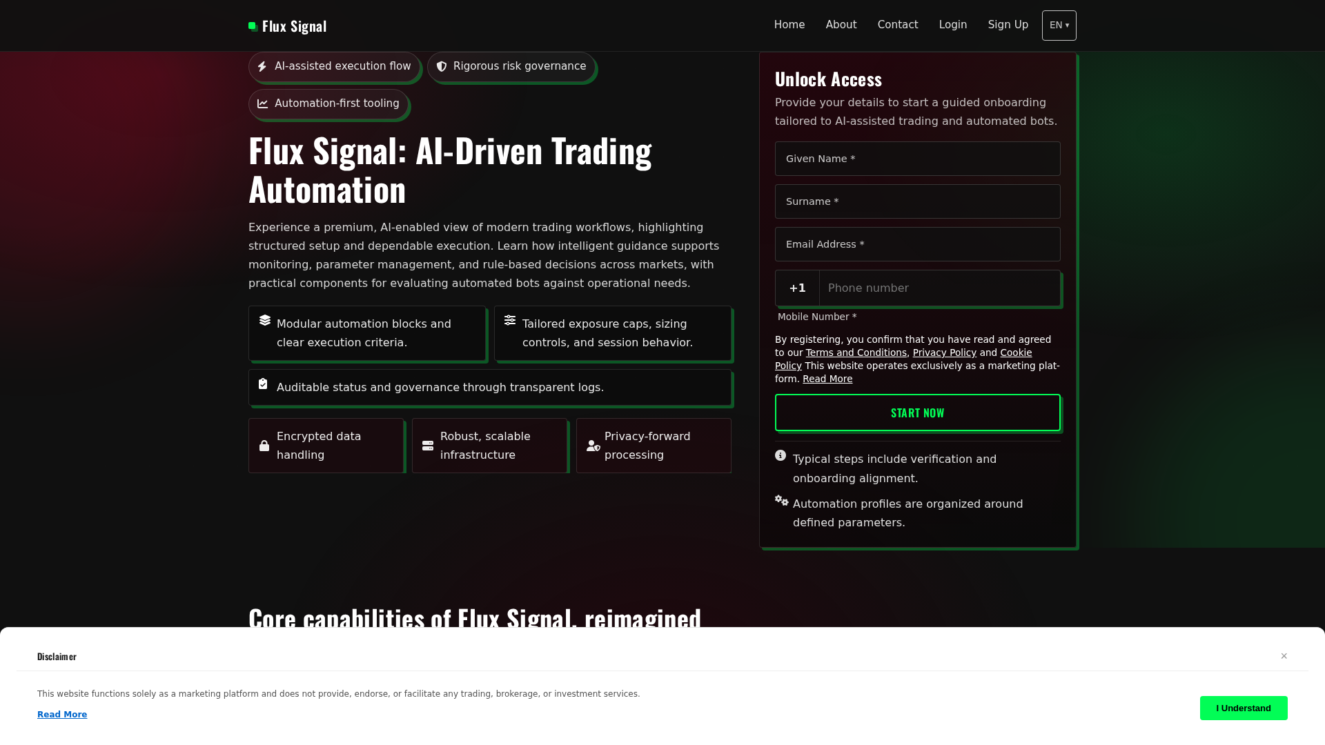 Screenshot of fluxsignal.click
