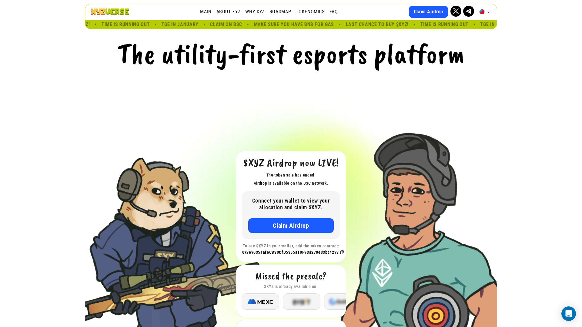 Screenshot of airdropxyzverse.io