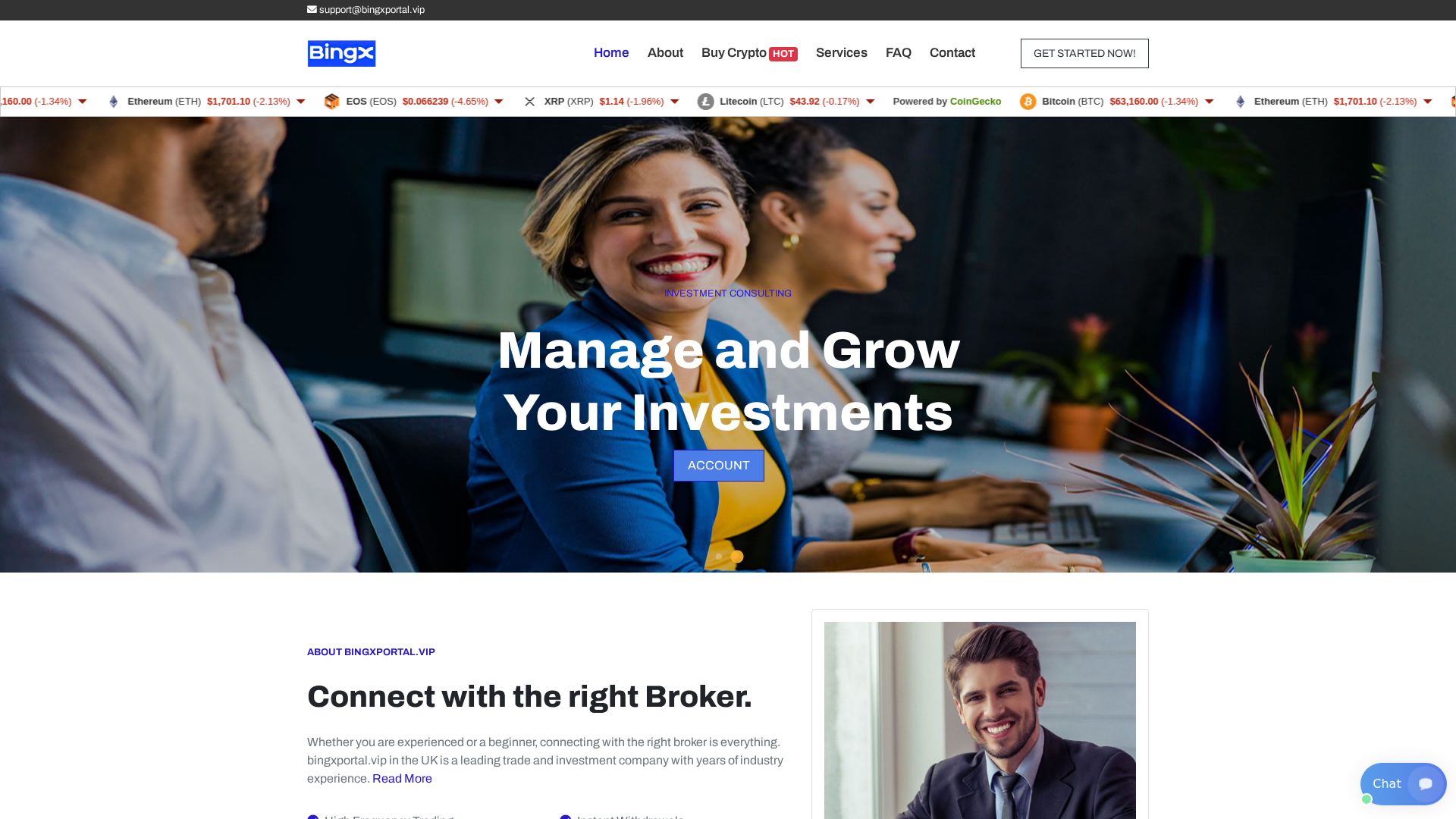 Screenshot of bingxportal.vip