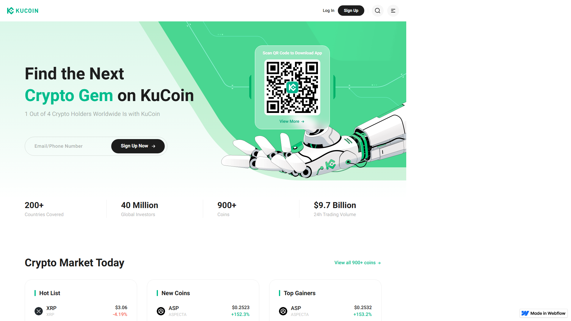 Screenshot of kkucoinn-i-en.webflow.io