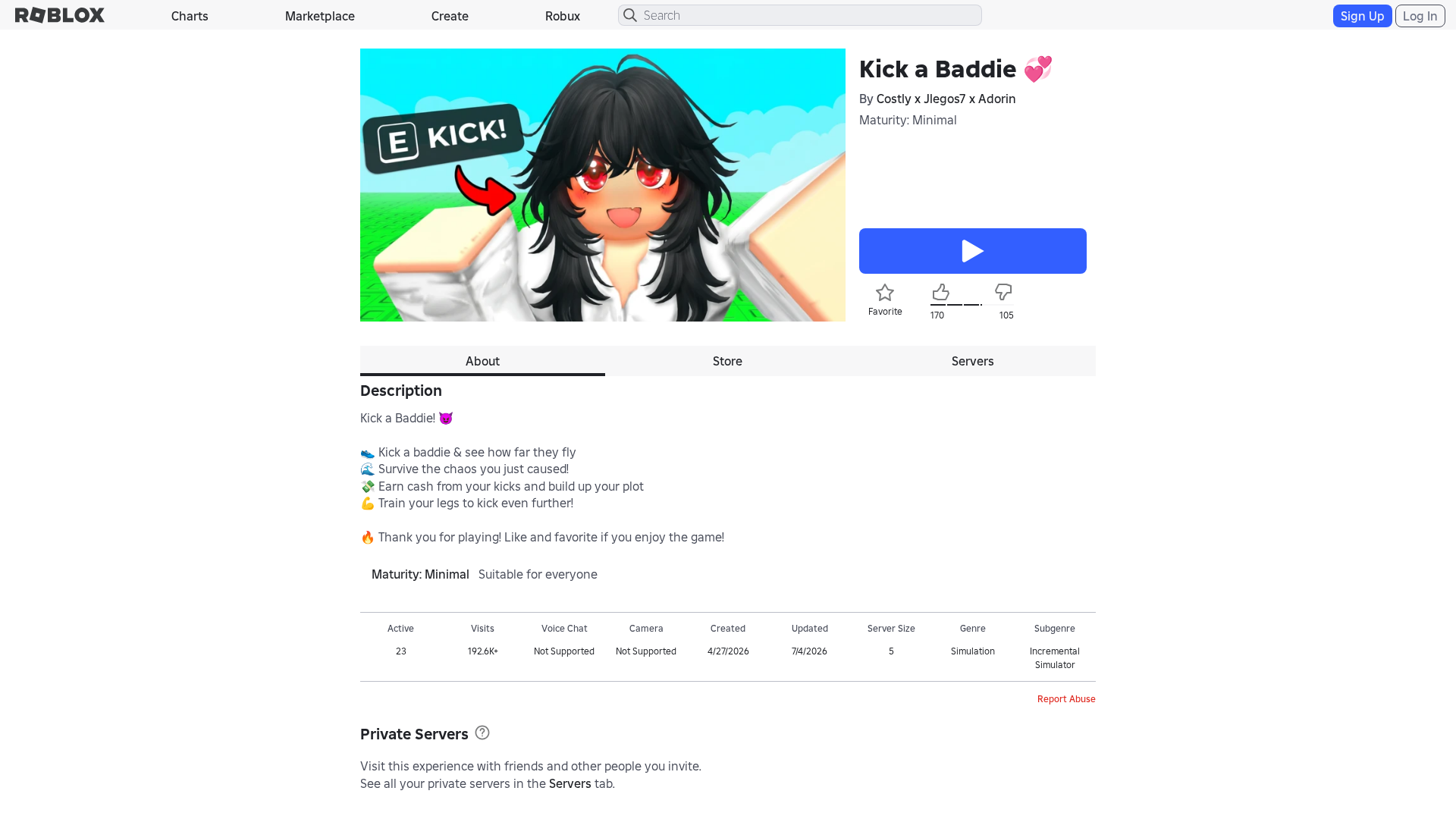 Screenshot of www.roblox.com.bi
