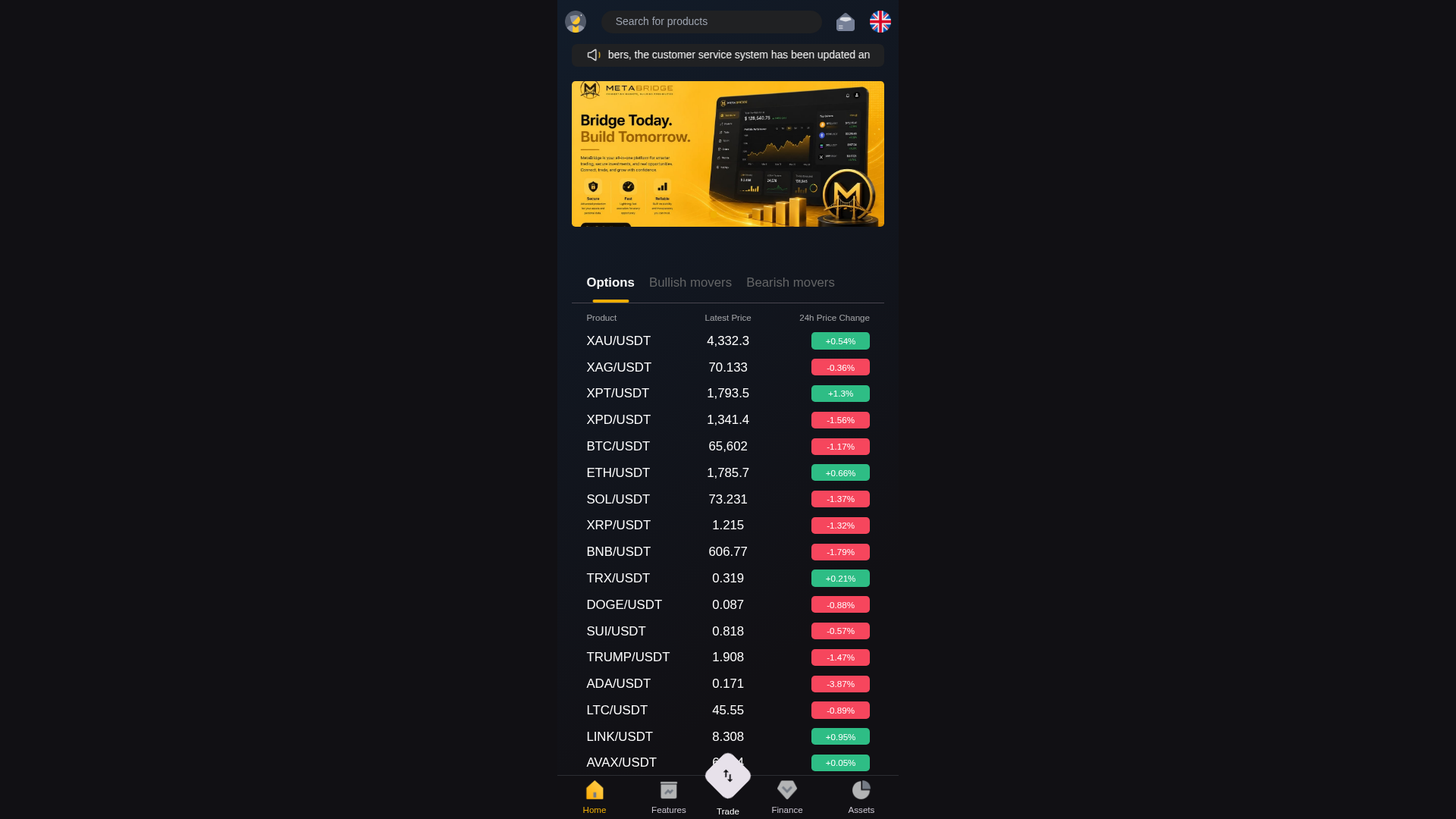 Screenshot of metabridge-vip.com