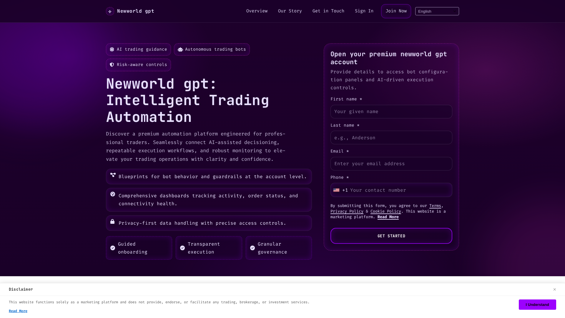Screenshot of newworldgpt.digital