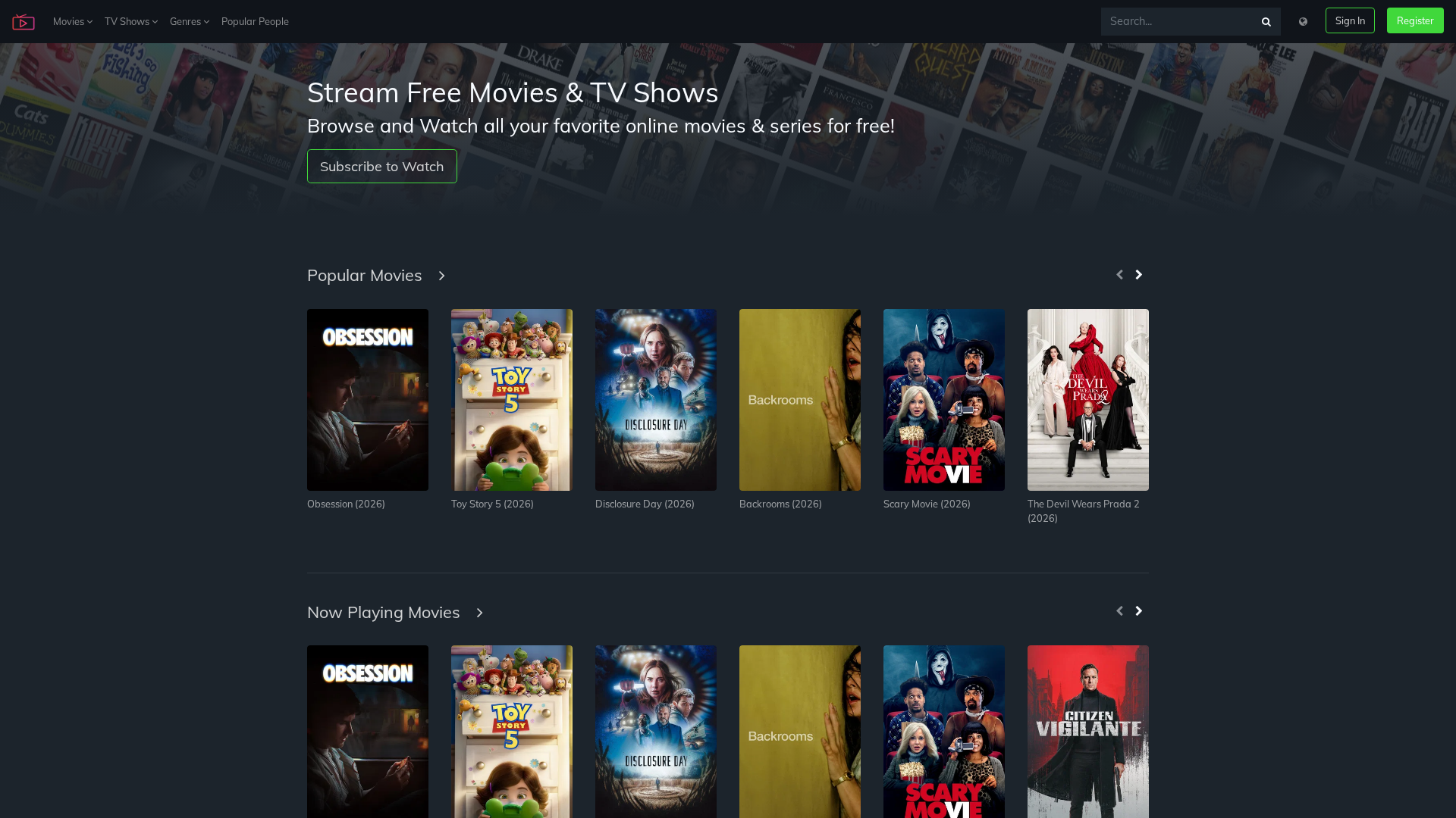 Screenshot of gmovie.online