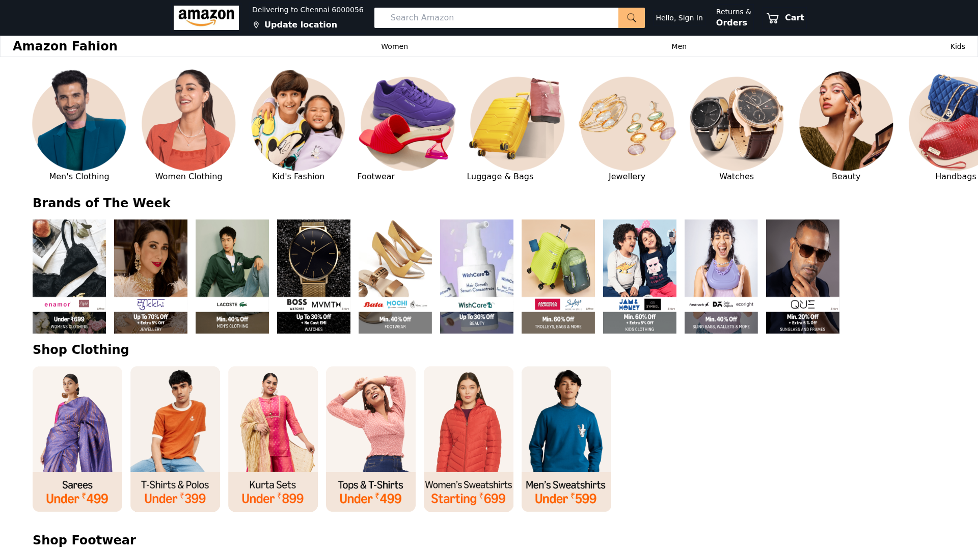 Screenshot of amazon-clone--weld.vercel.app