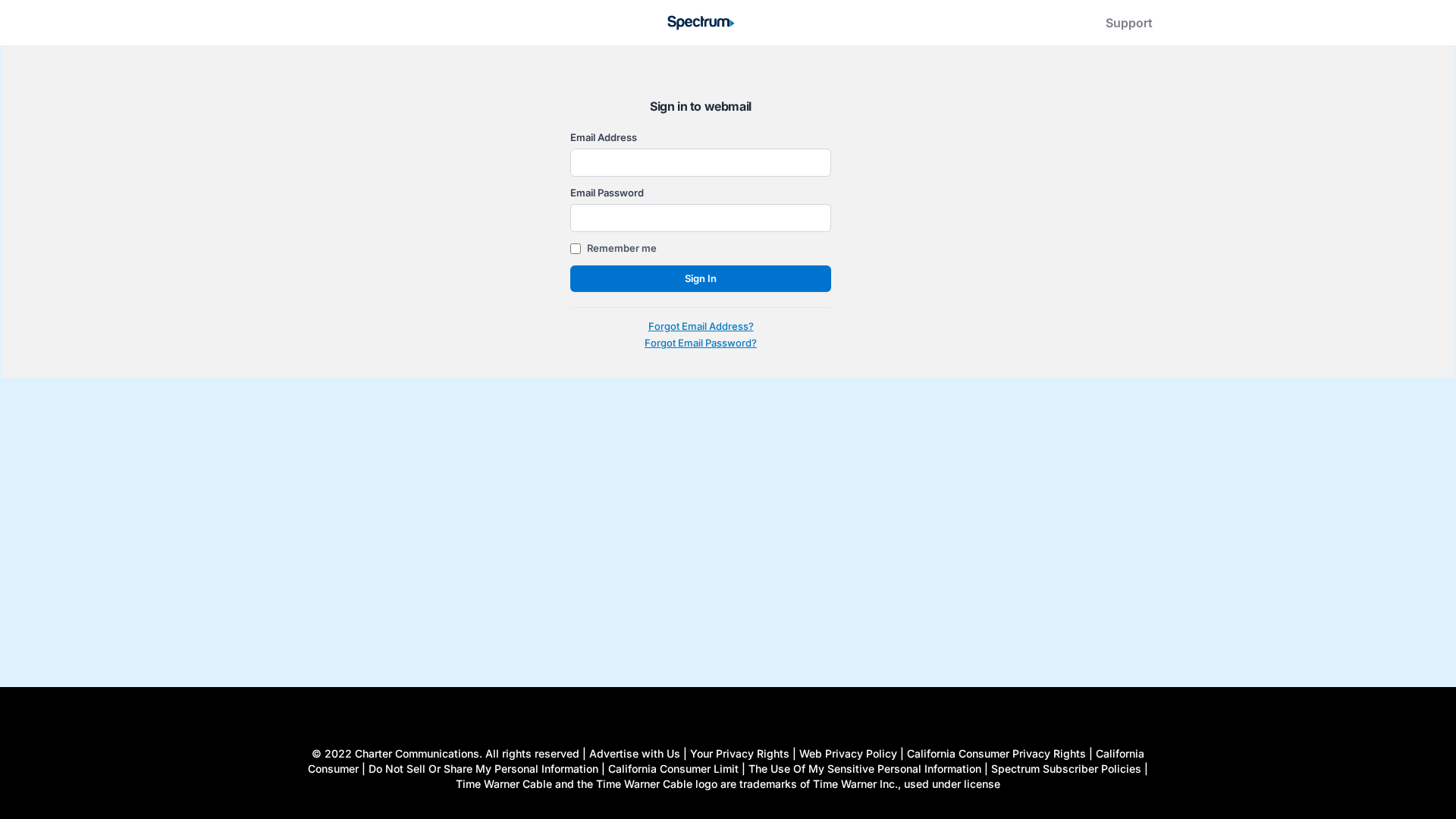 Screenshot of spectrumwebmail22.systeme.io