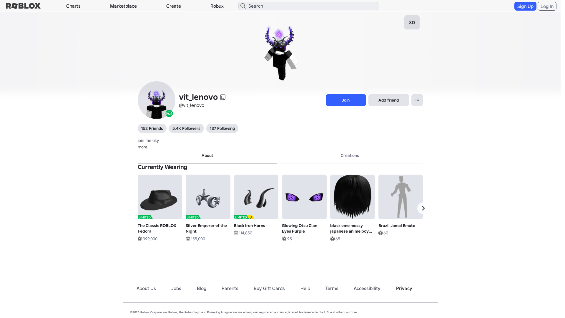 Screenshot of www.roblox.com.ml