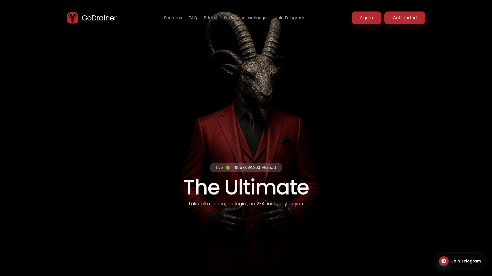 Screenshot of godrainer.club