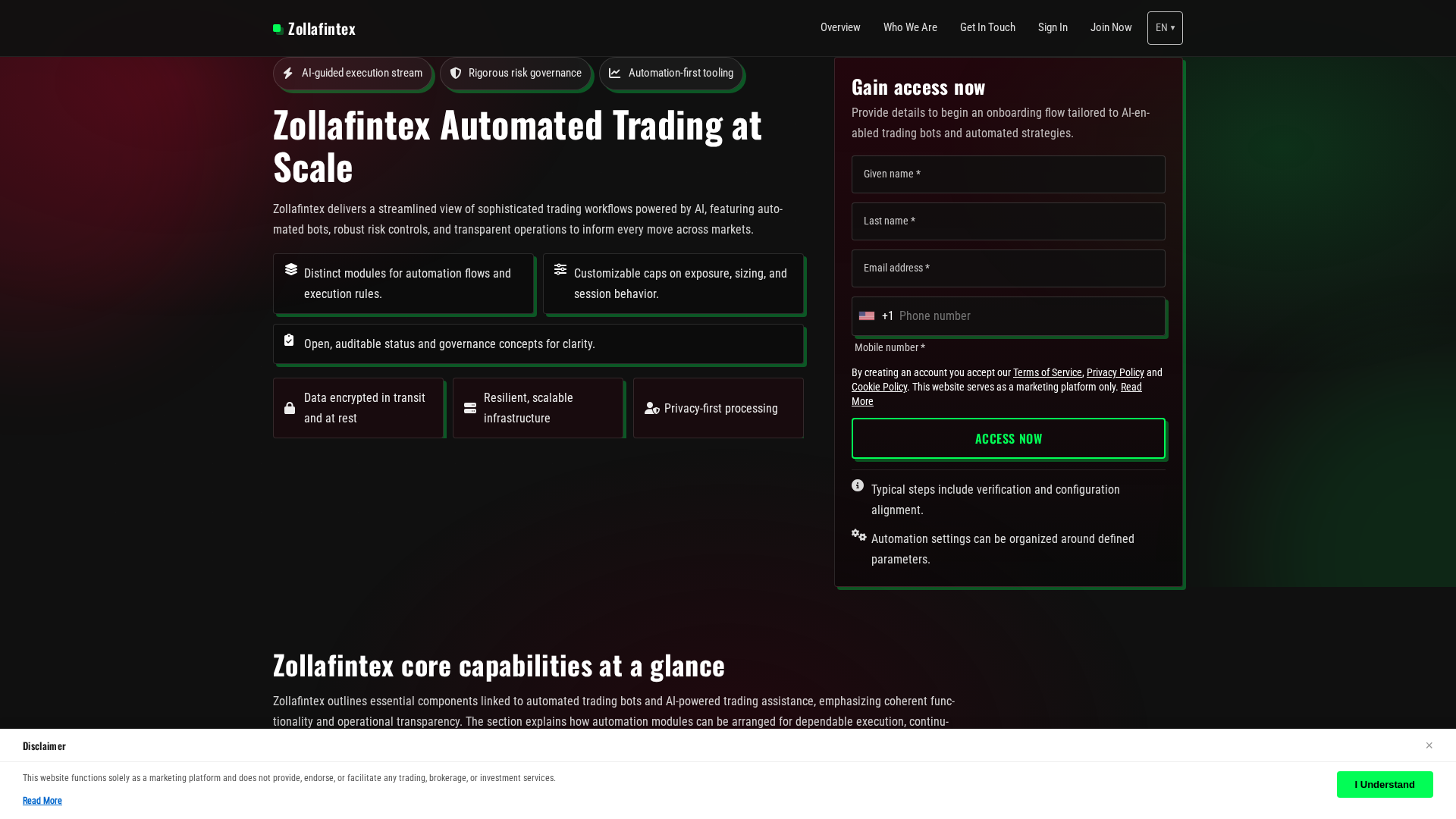 Screenshot of zollafintex.pro