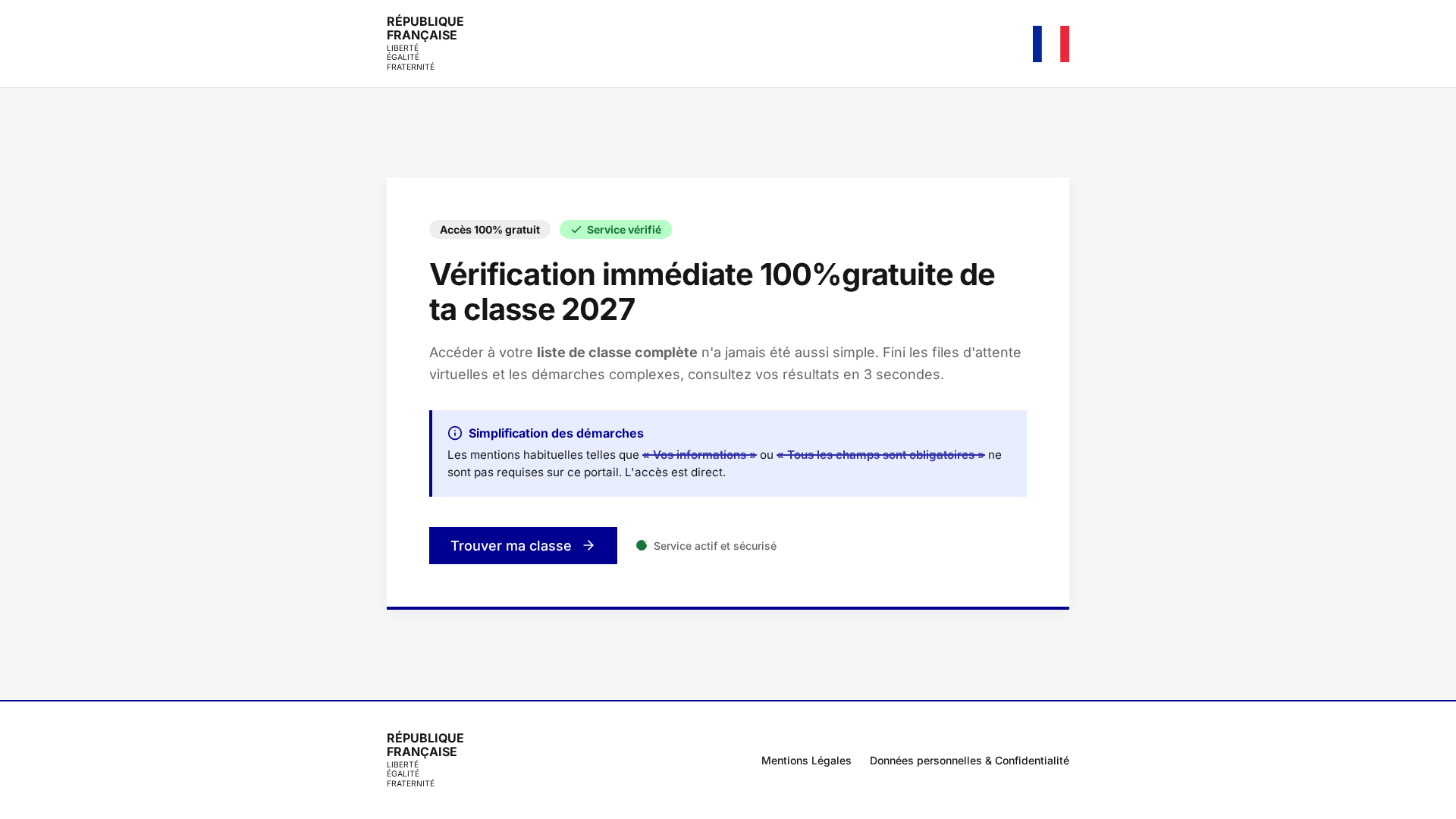 Screenshot of classe2027.org
