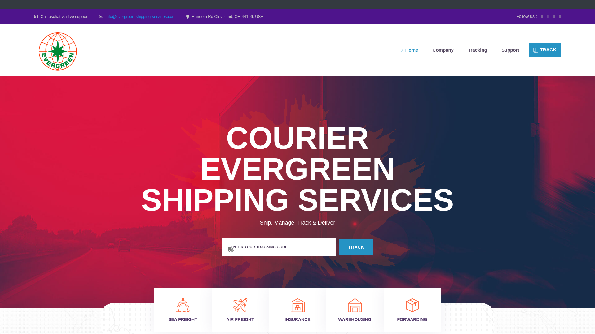 Screenshot of evergreen-shipping-services.com
