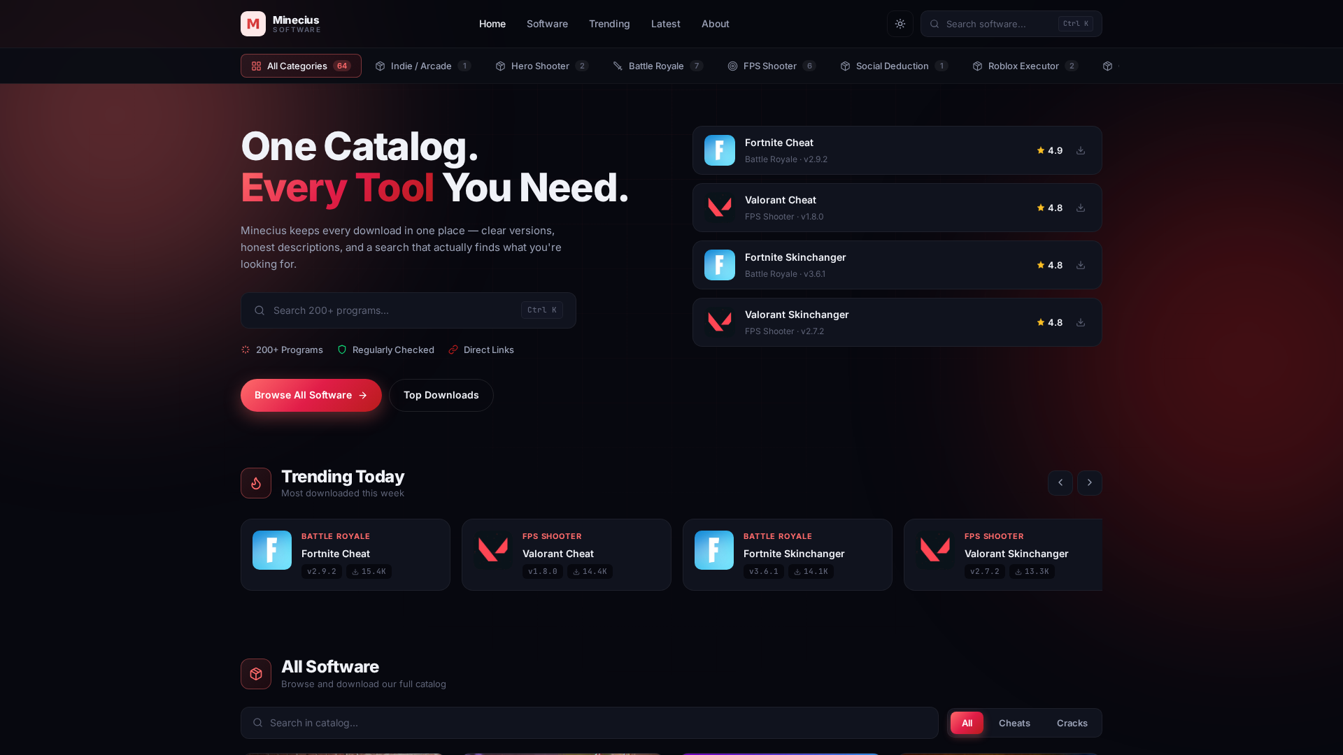 Screenshot of minecius.com