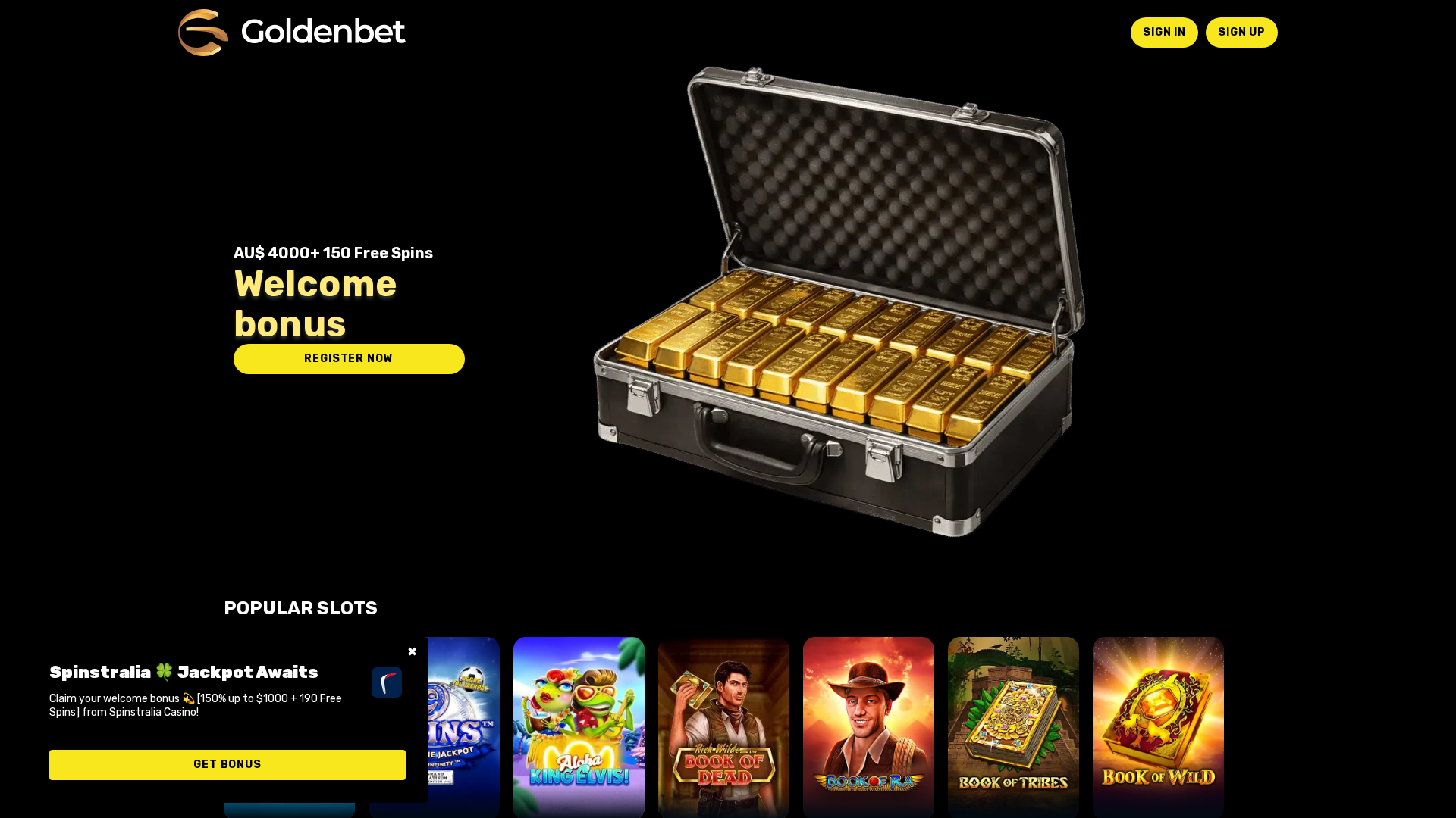 Screenshot of goldenbet-aus.com
