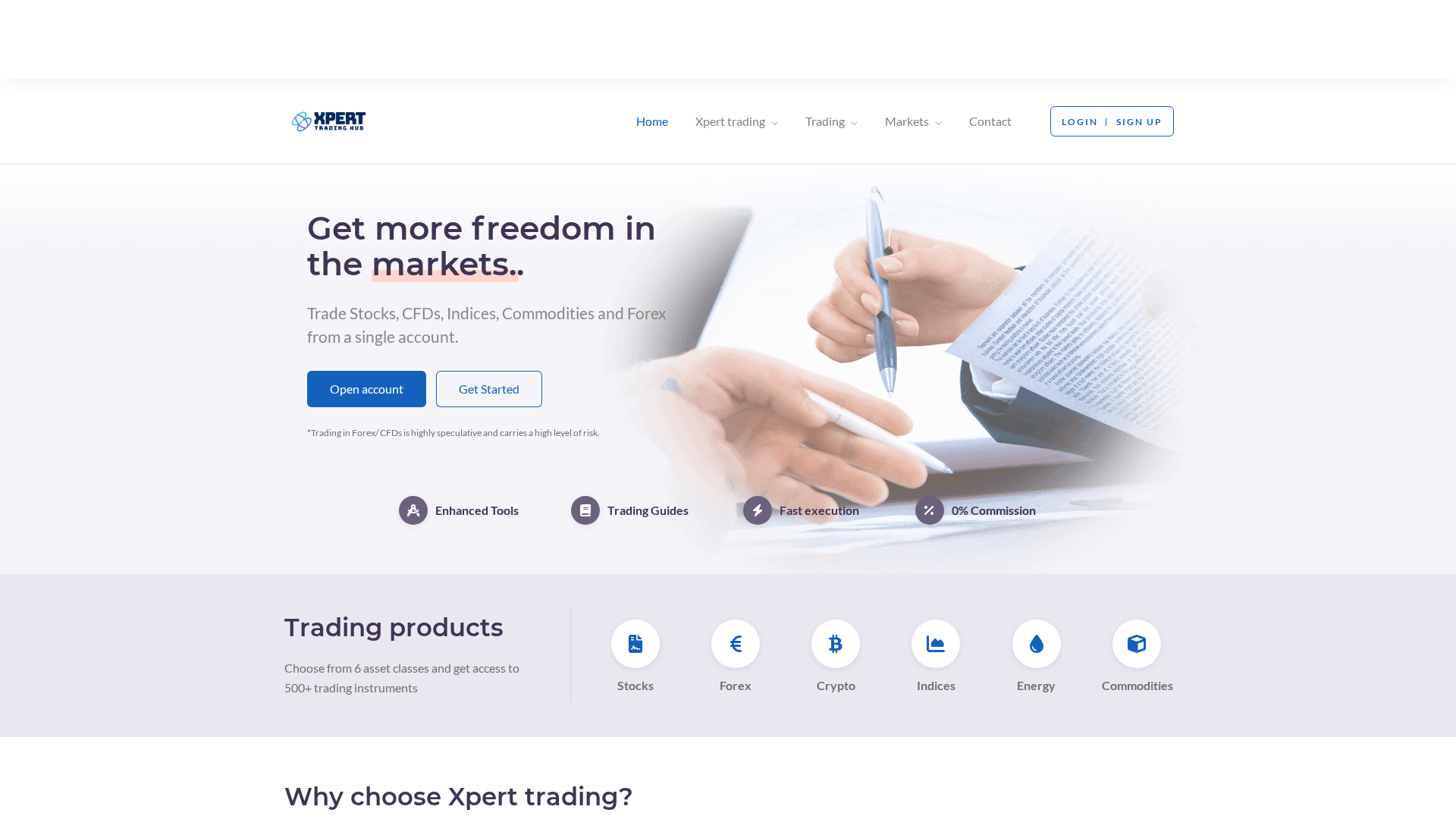 Screenshot of crypto.xpertradinghub.com