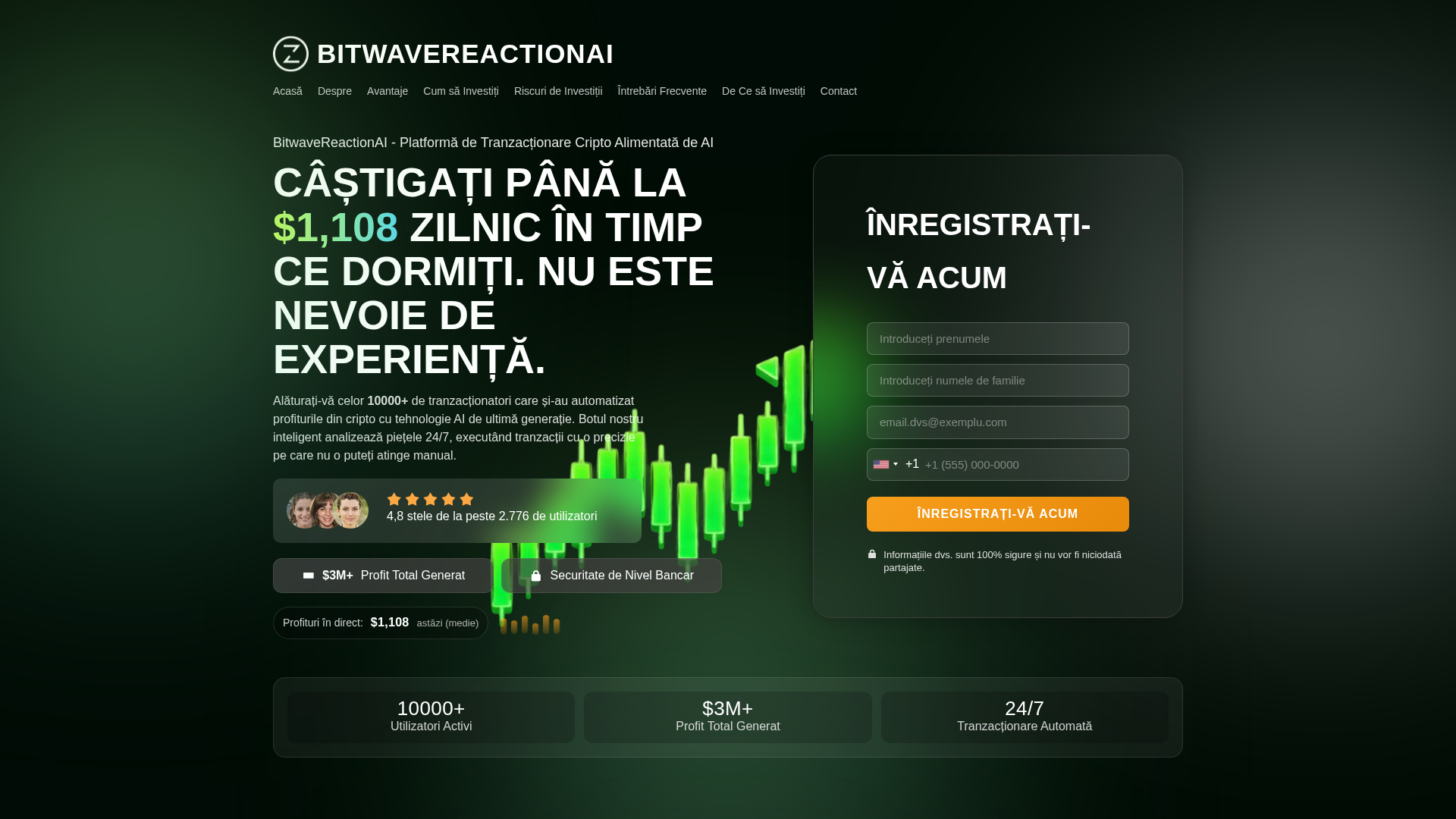 Screenshot of bitwavereactionaitrade.com