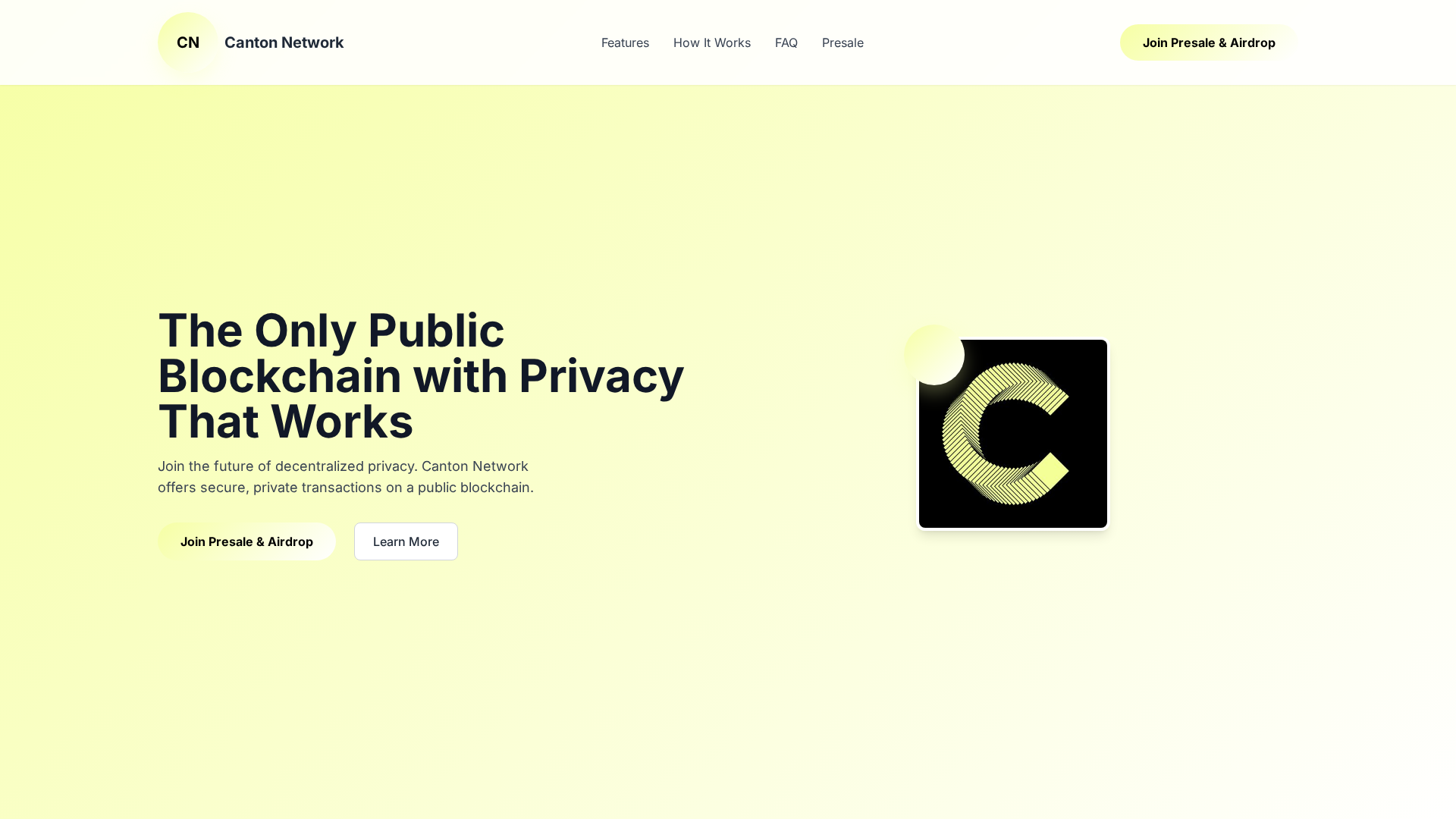 Screenshot of cantonnetwork.xyz