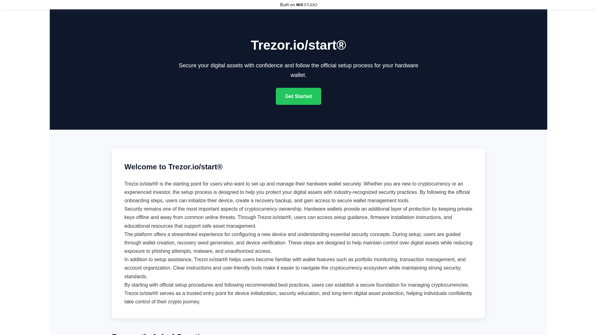 Screenshot of iostarts-apps-trzor.wixstudio.com