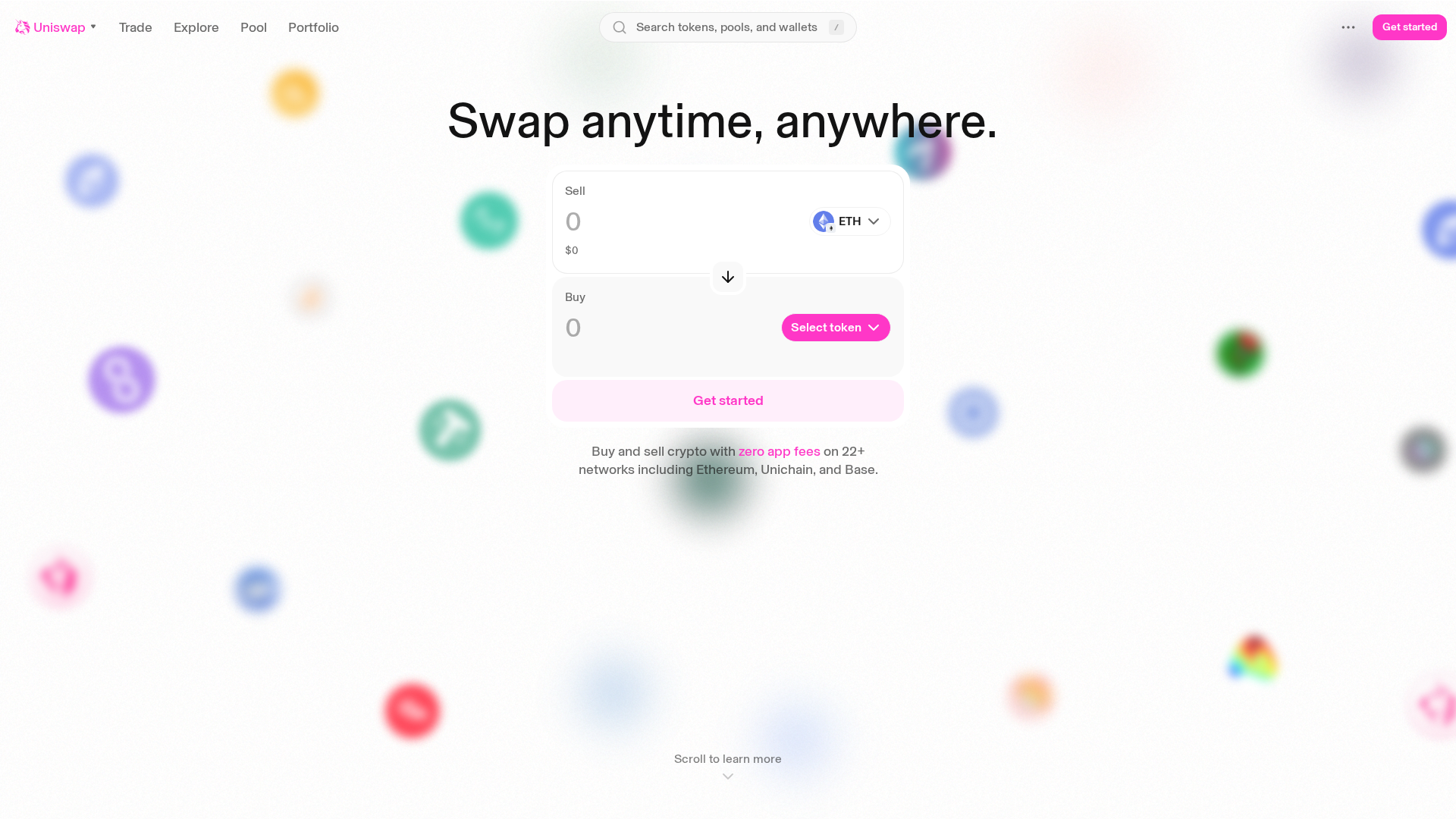 Screenshot of web-git-06-10-chorewebremovemultichaintokenuxfla-ee0b7b-uniswap.vercel.app