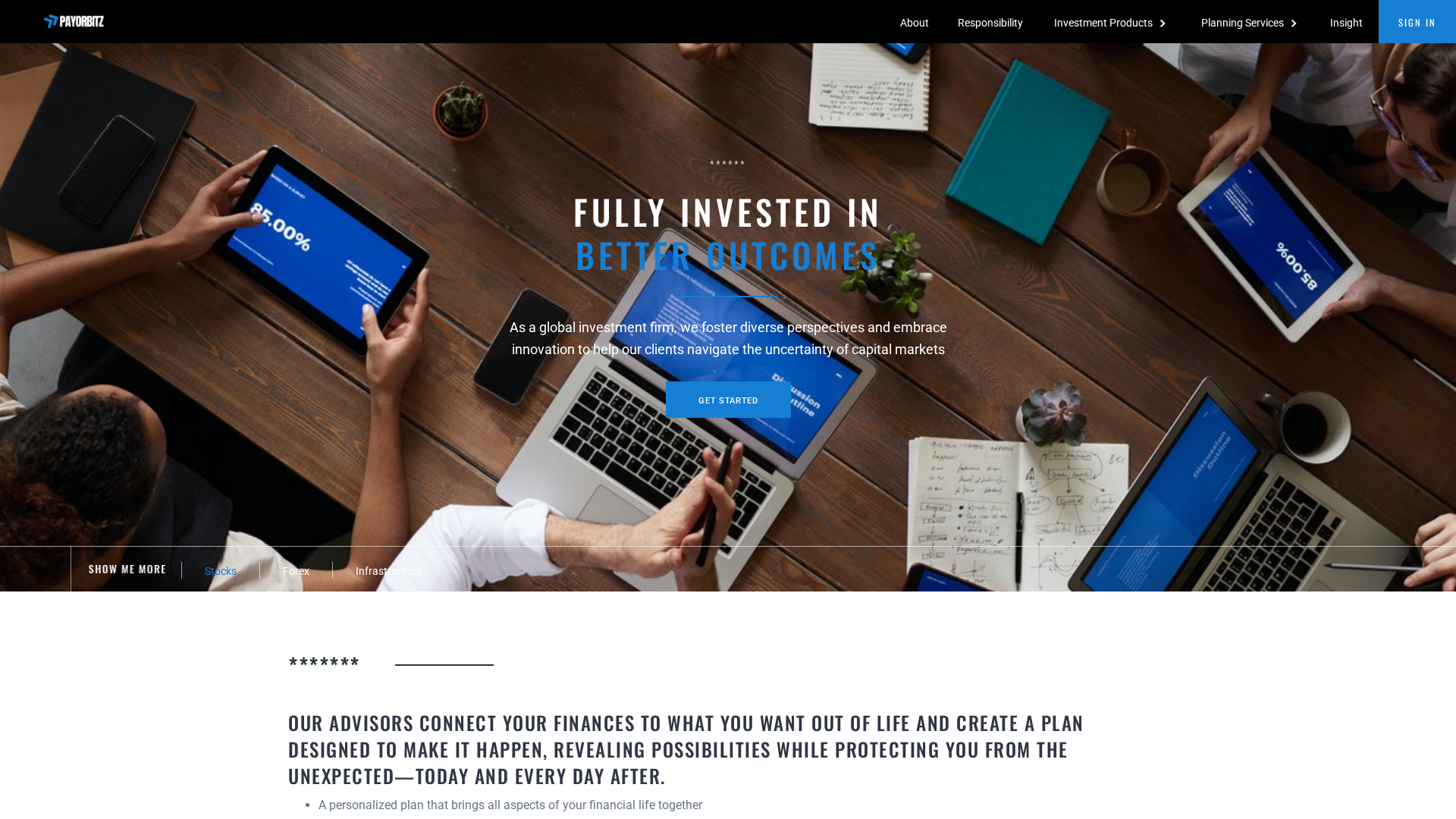 Screenshot of payorbitz.com