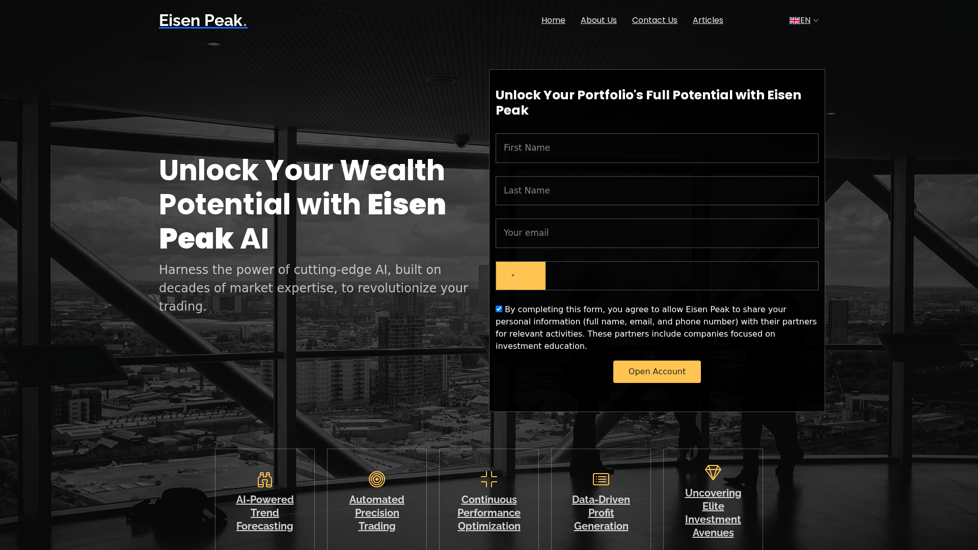 Screenshot of eisen-peak.org