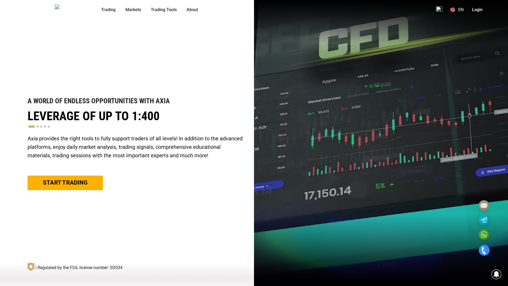 Screenshot of axiainvestments.com