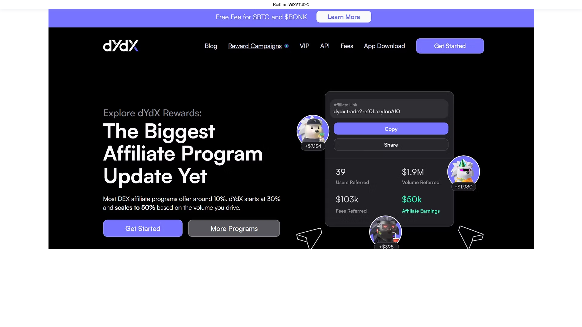 Screenshot of lg-dydxx.wixstudio.com