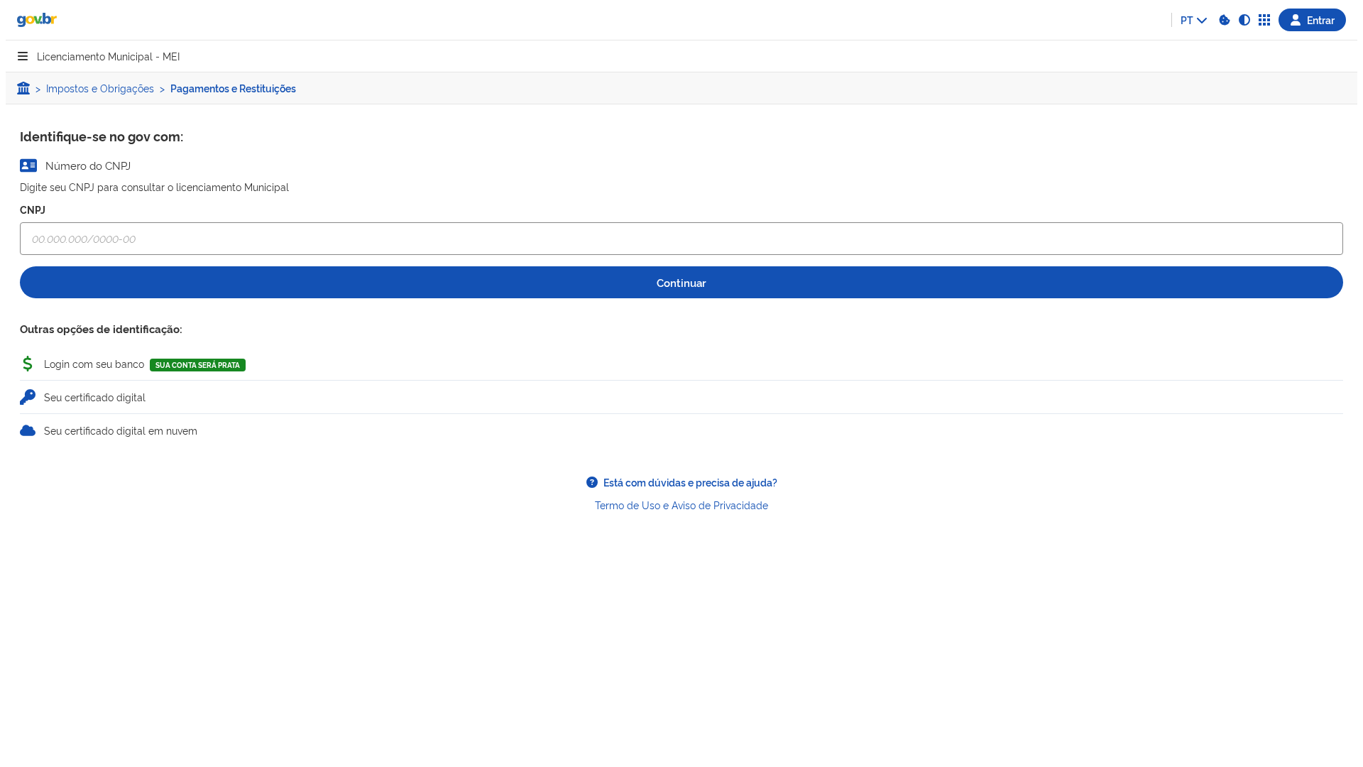 Screenshot of pagmei-regularize.com
