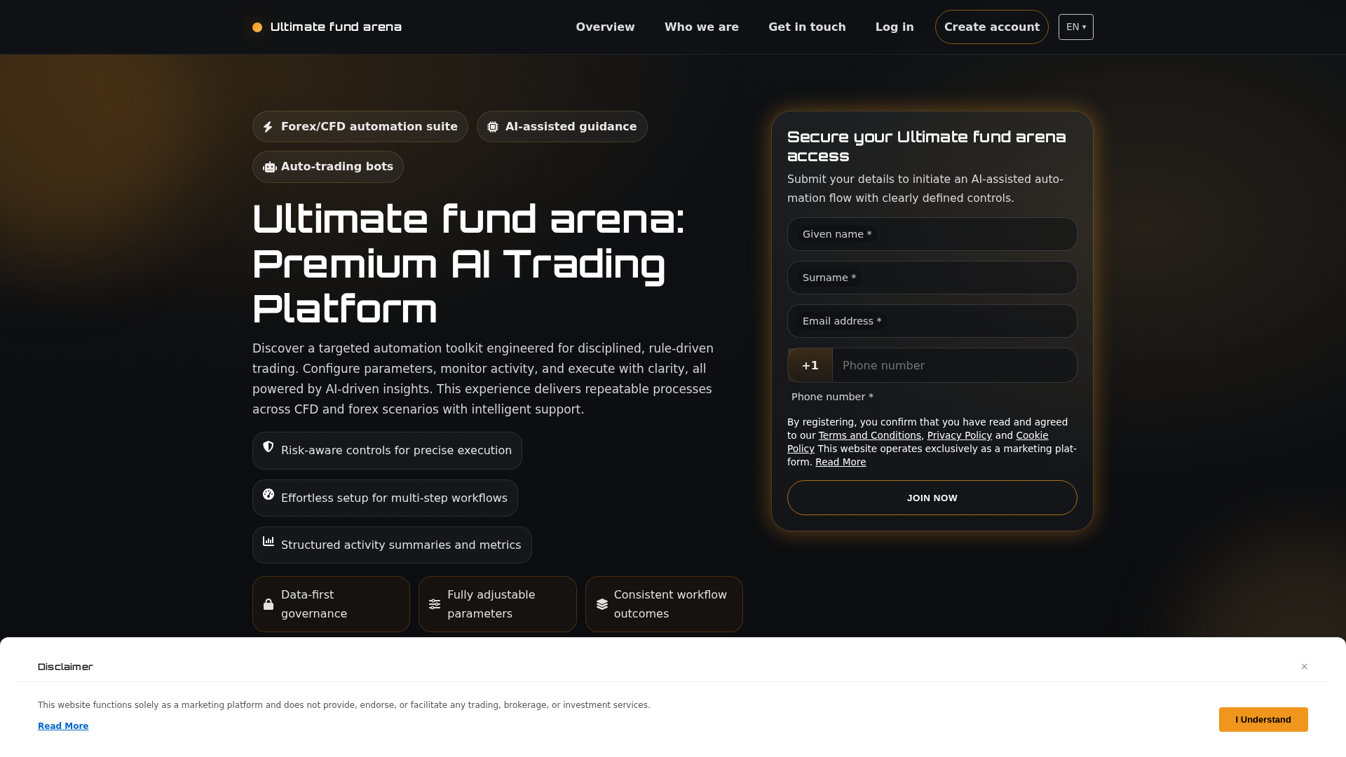 Screenshot of ultimatefundarena-tech.com