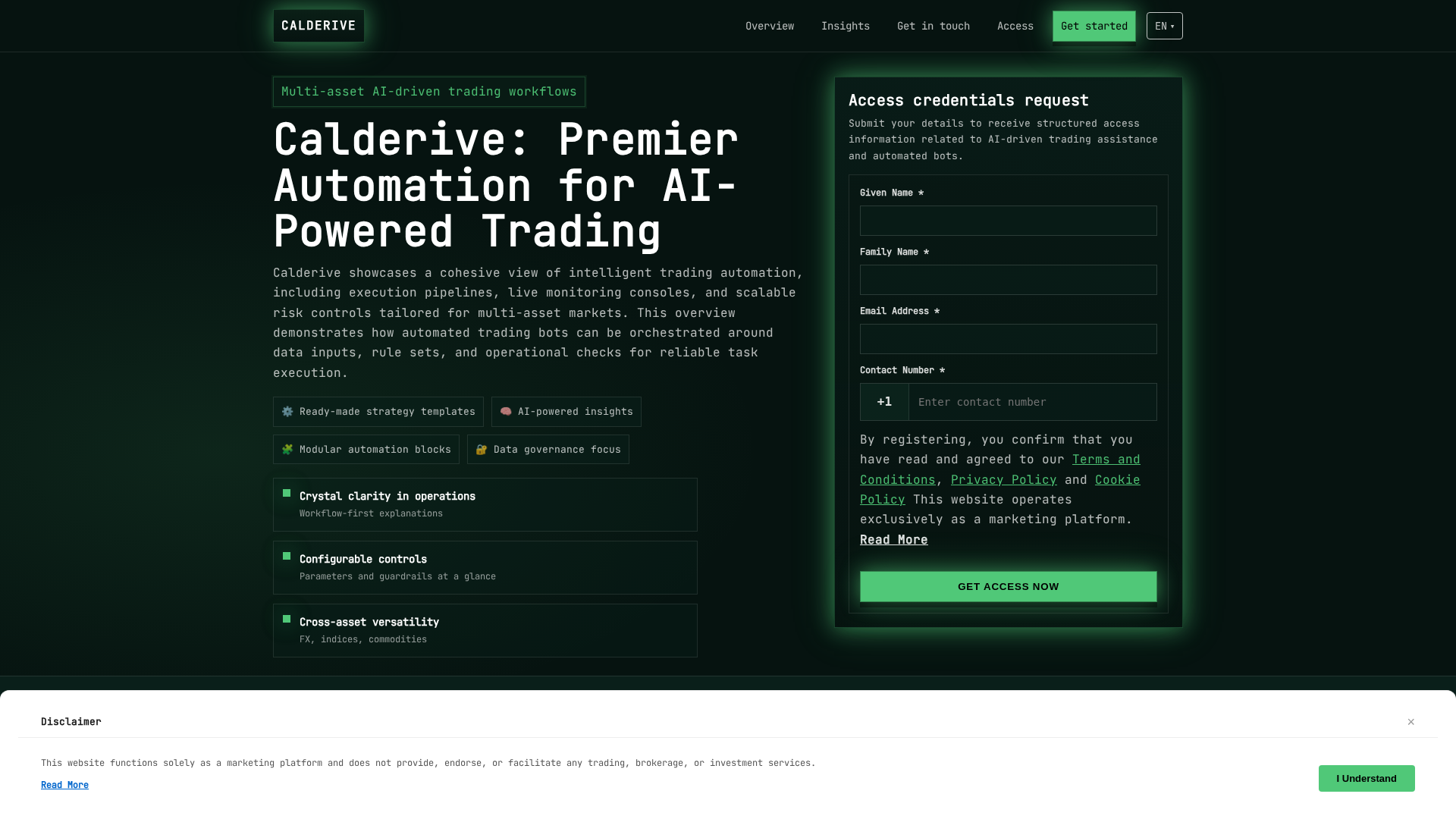 Screenshot of calderive.pro