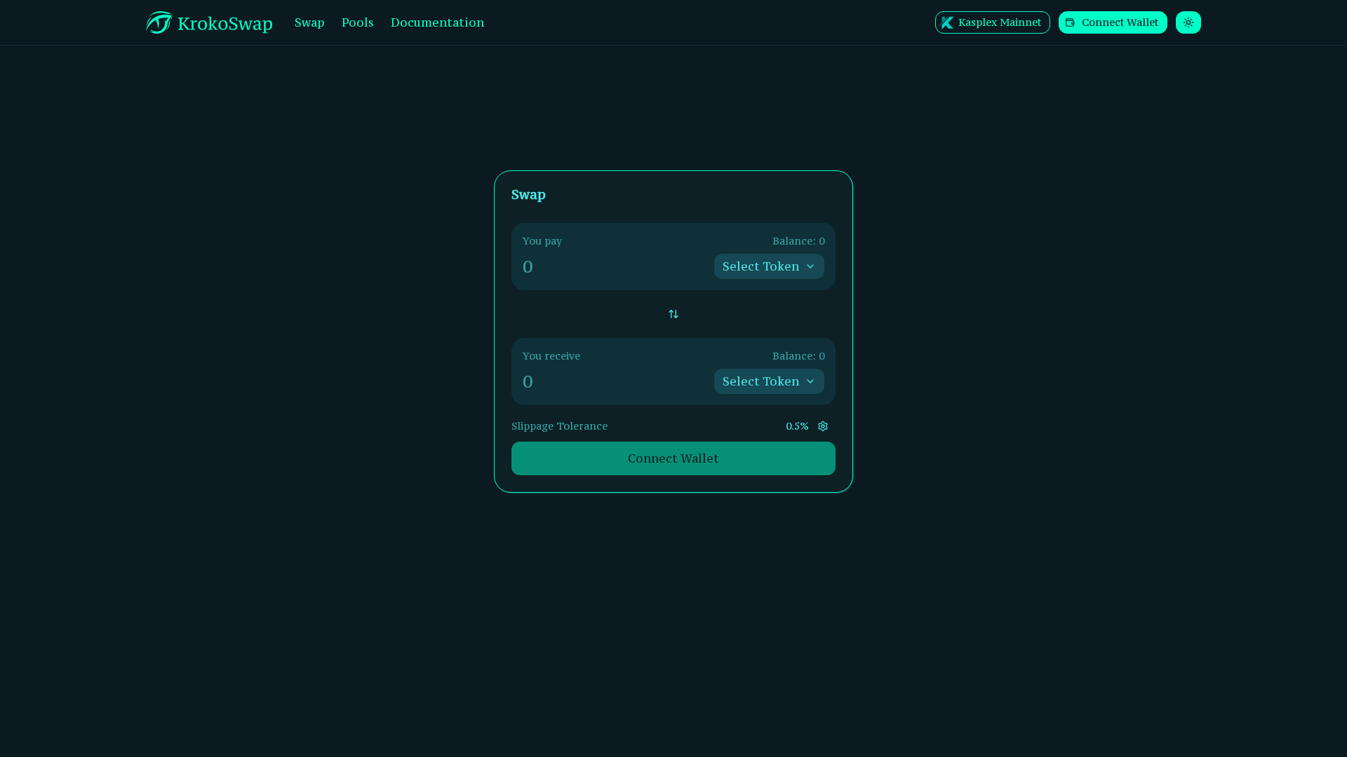 Screenshot of krokoswap.xyz